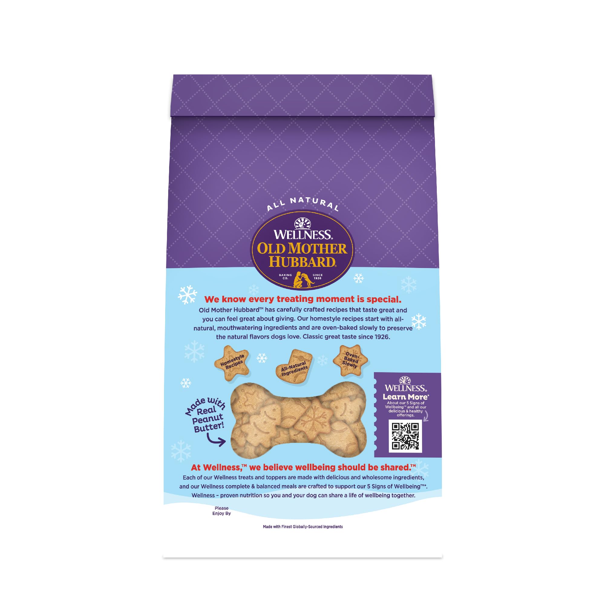 Hero shot of holiday dog biscuits by Old Mother Hubbard