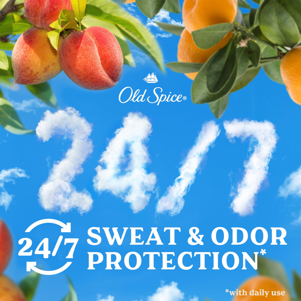 Old Spice 24/7 freshness depiction suggesting long-lasting scent for daily wear.