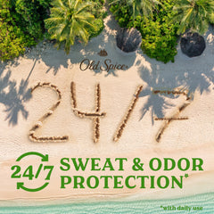 Old Spice Fiji 24/7 protection icon highlighting long-lasting defense.