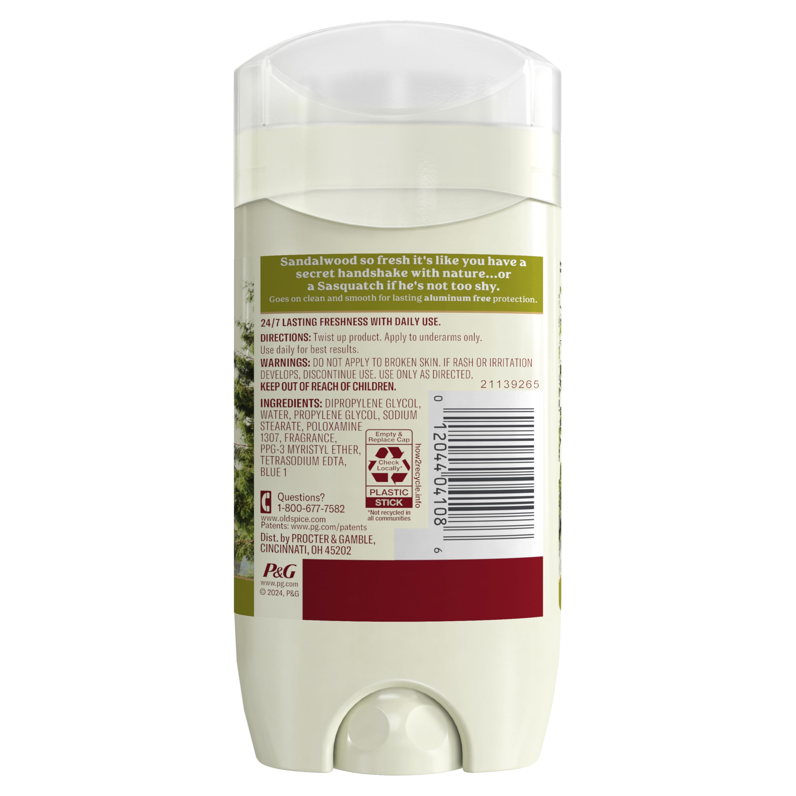 After-application, Old Spice Timber leaves a crisp outdoor aroma.