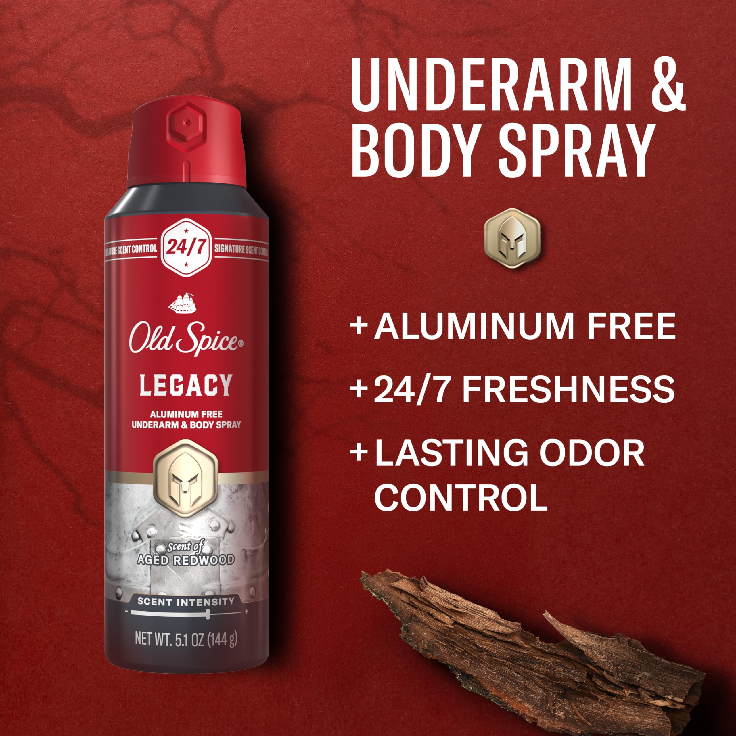 Old Spice aluminum-free body spray spray-action for quick coverage