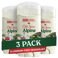 Old Spice aluminum-free deodorant Alpine bottle ready for daily use.