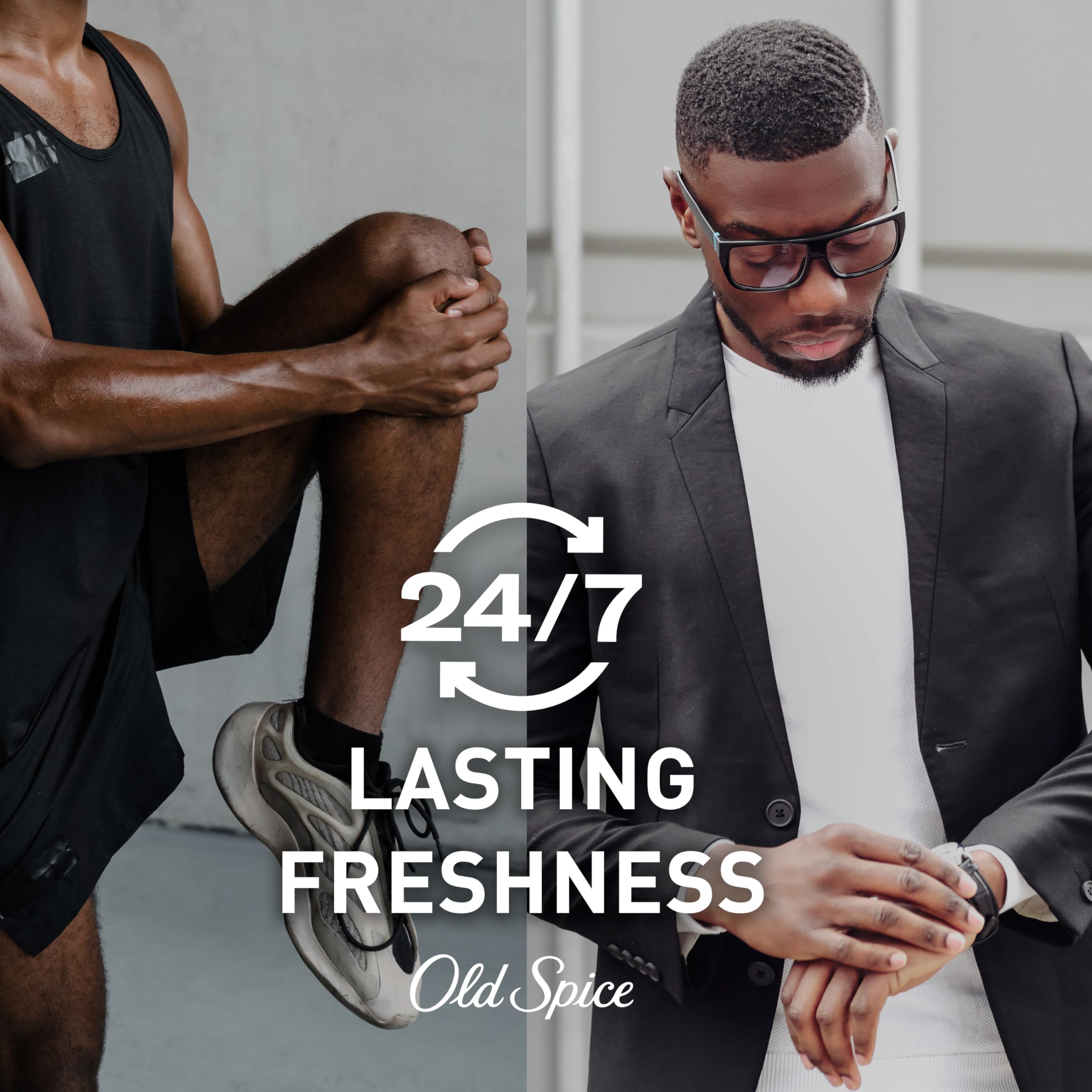 Aluminum-free Old Spice deodorant label emphasizes clean formula