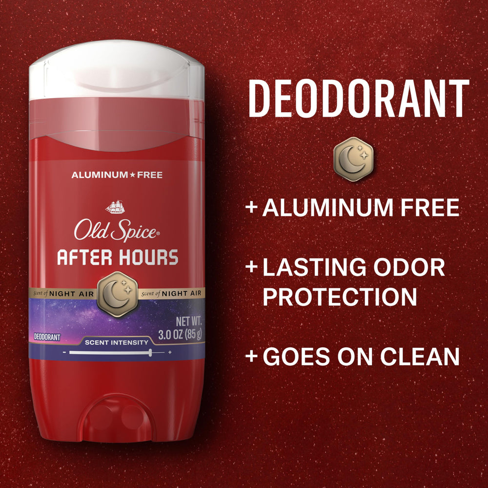 Old Spice deodorant twist-base mechanism elevating stick for quick use.