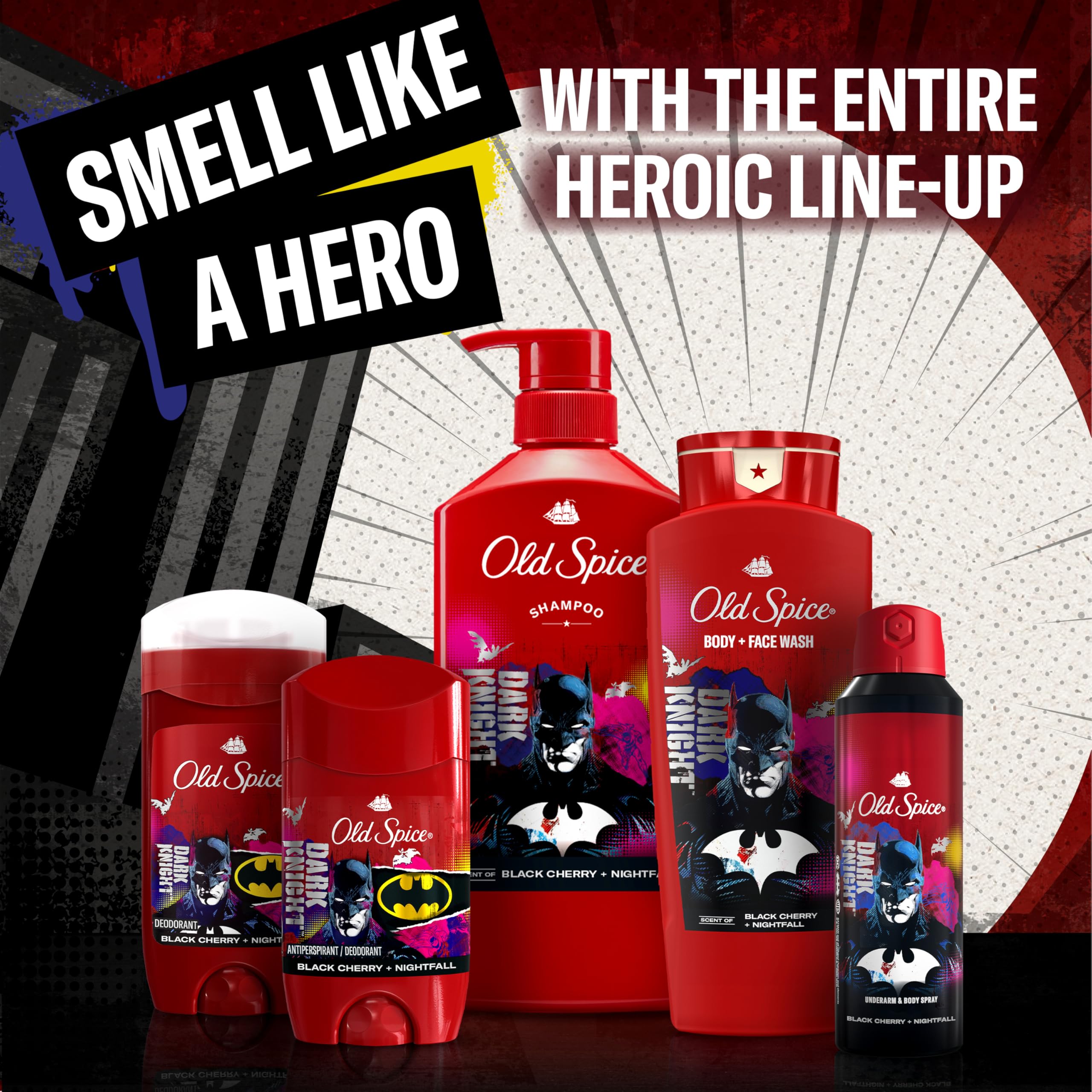 Bottle label features Batman insignia for confident, themed use.