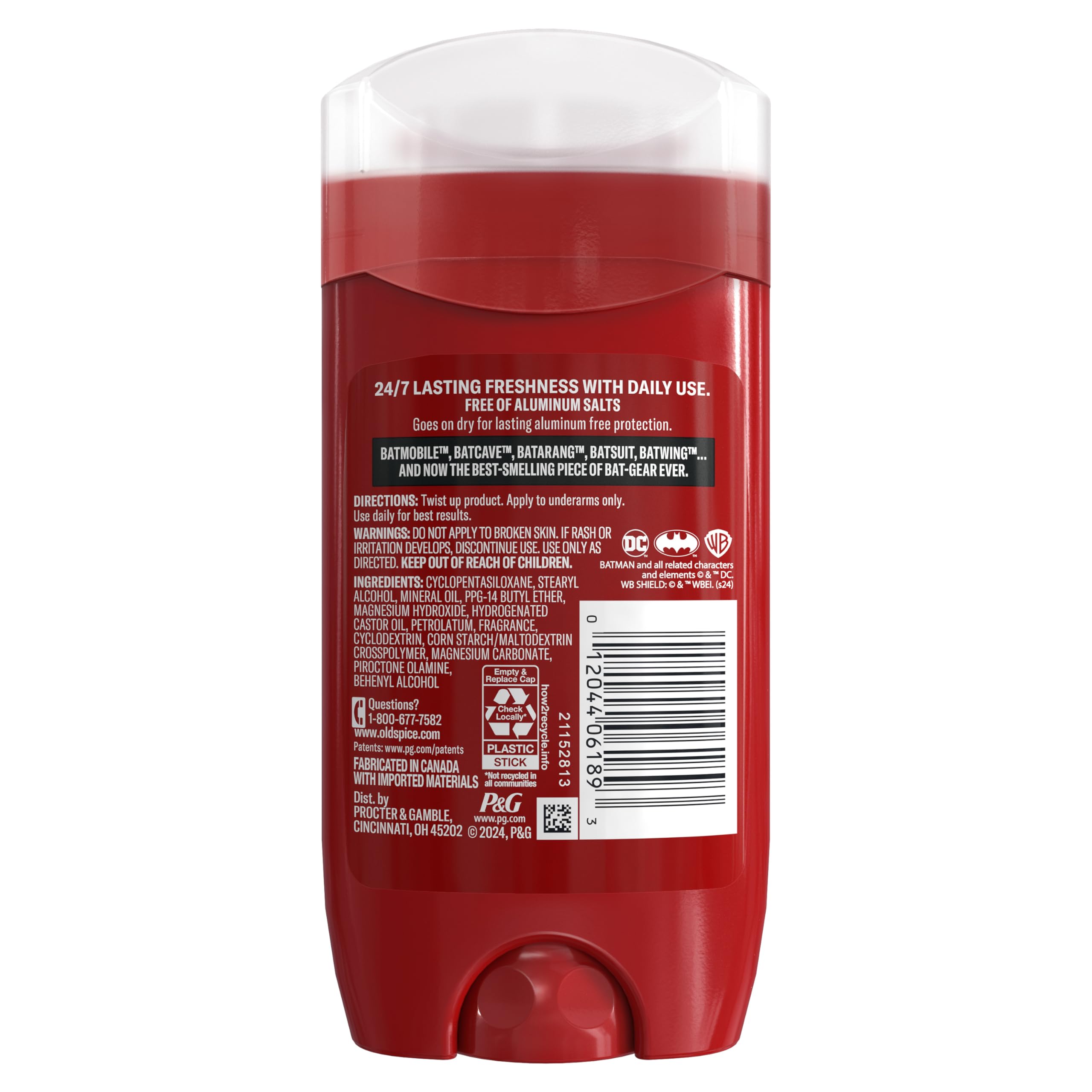 Old Spice Batman limited edition packaging for collectors.