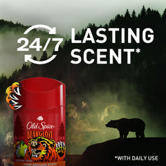 Old Spice Bearglove crisp apple scent blends citrus and greens for a bold vibe.