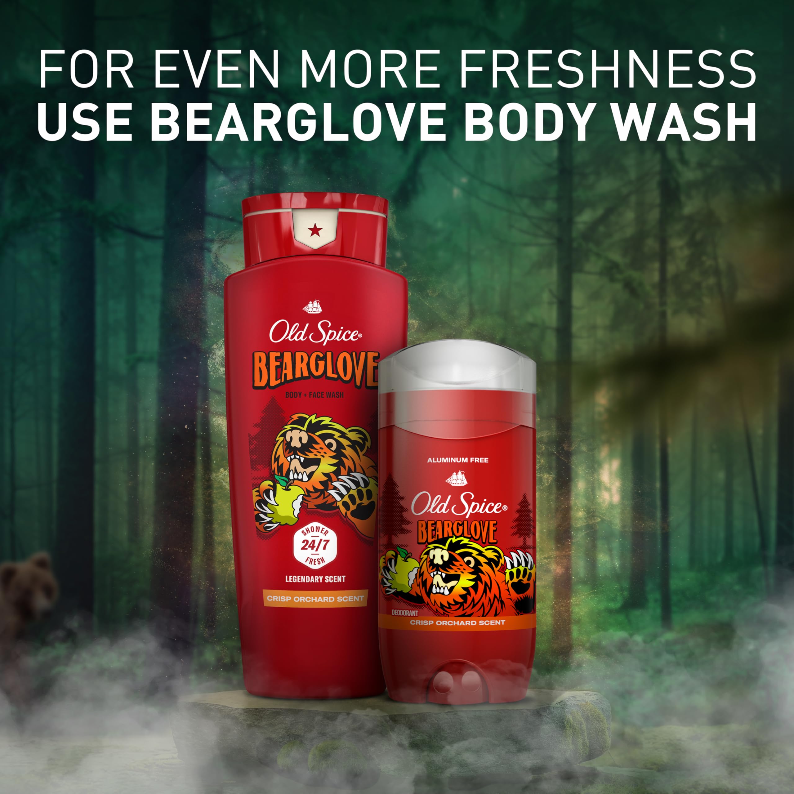 Old Spice Bearglove aluminum-free formula for daily use