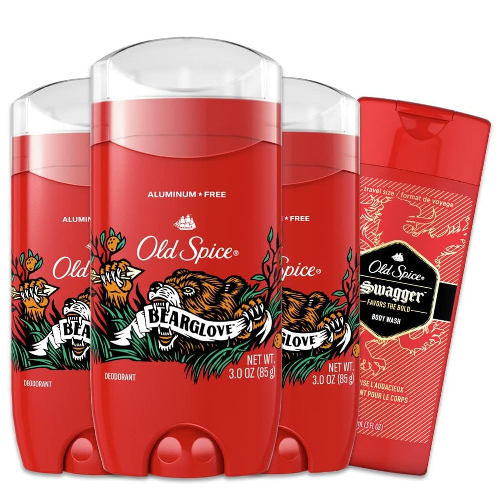 Bearglove deodorant being applied for a clean, dry feel.