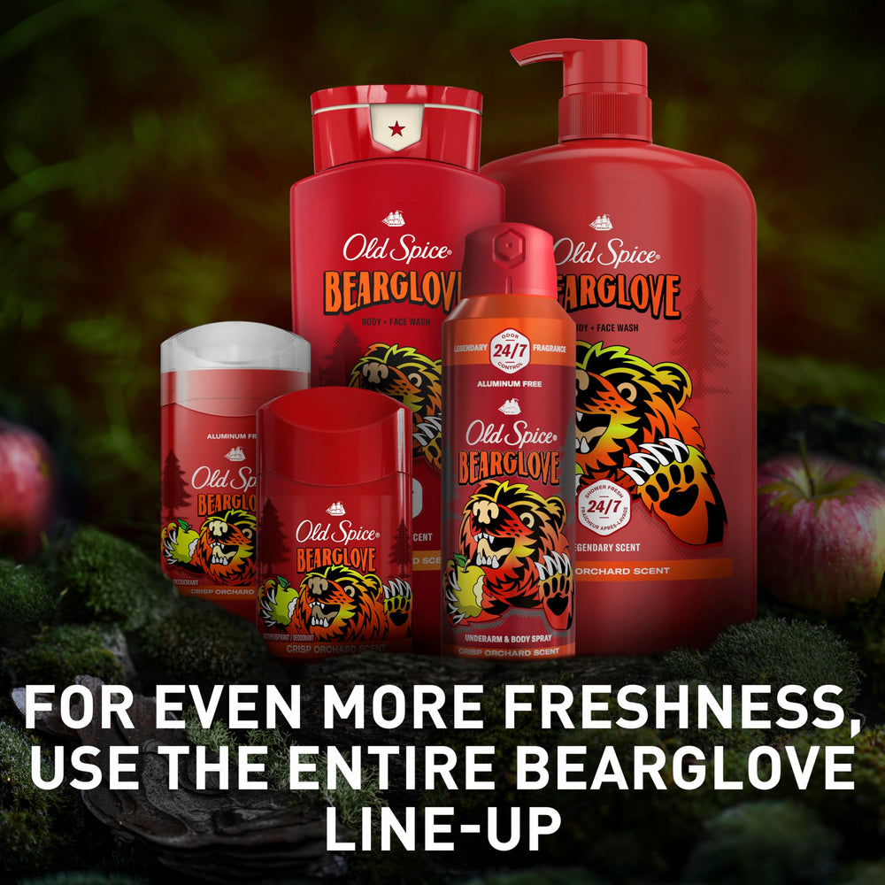 Old Spice Bearglove long-lasting scent remains noticeable through daily activities.