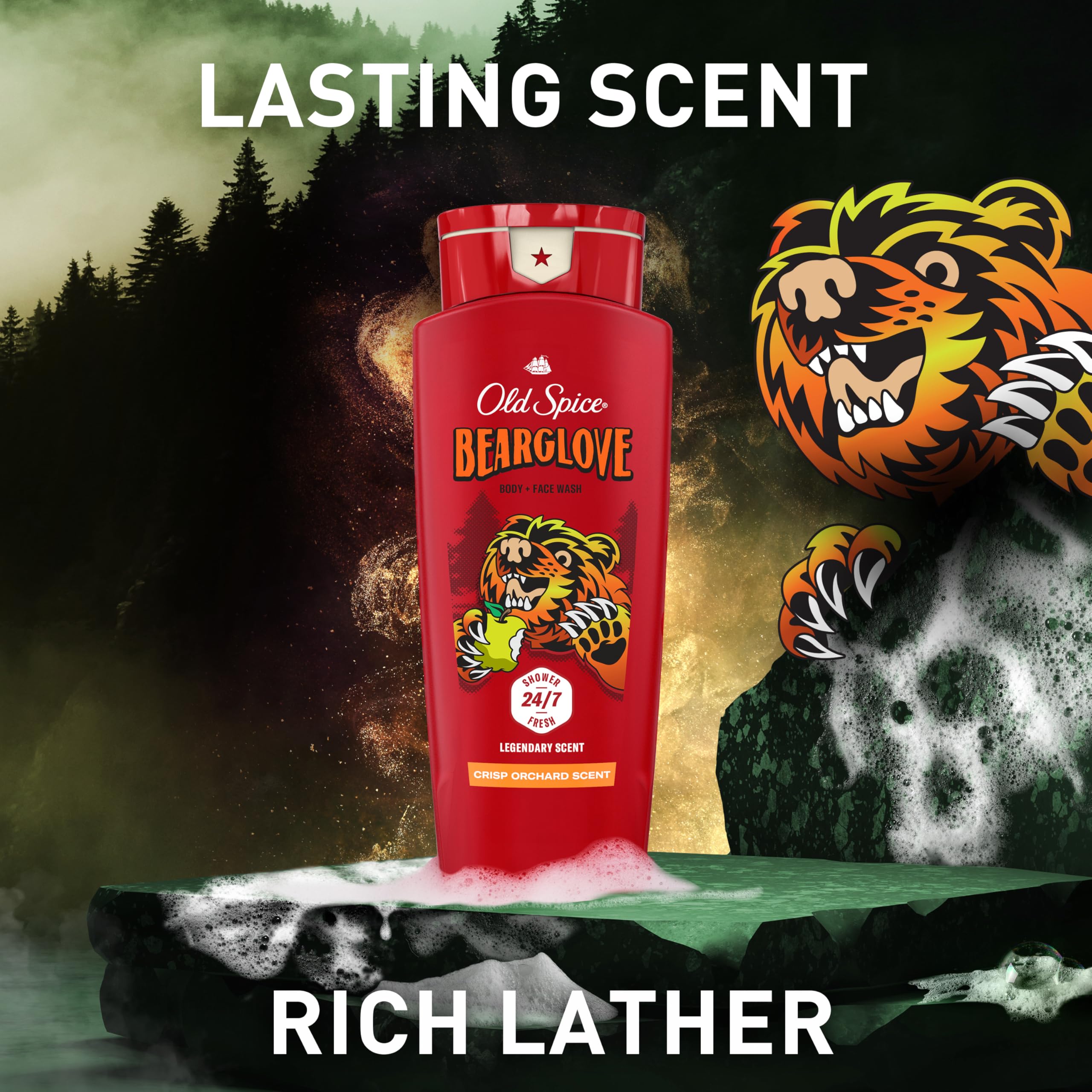 Bearglove scent illustration showing apple and citrus notes