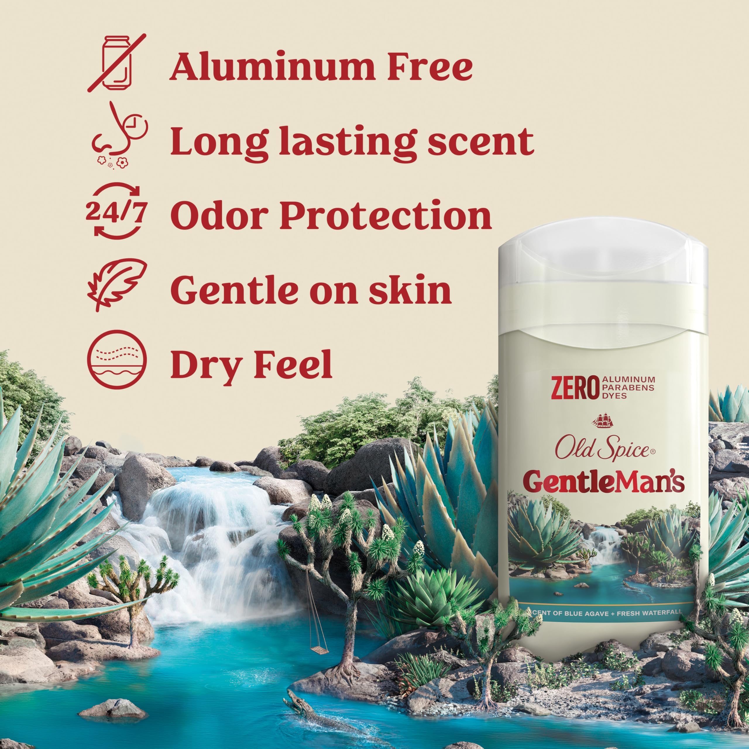 Old Spice Blue Agave scent deodorant offering long-lasting masculine aroma.