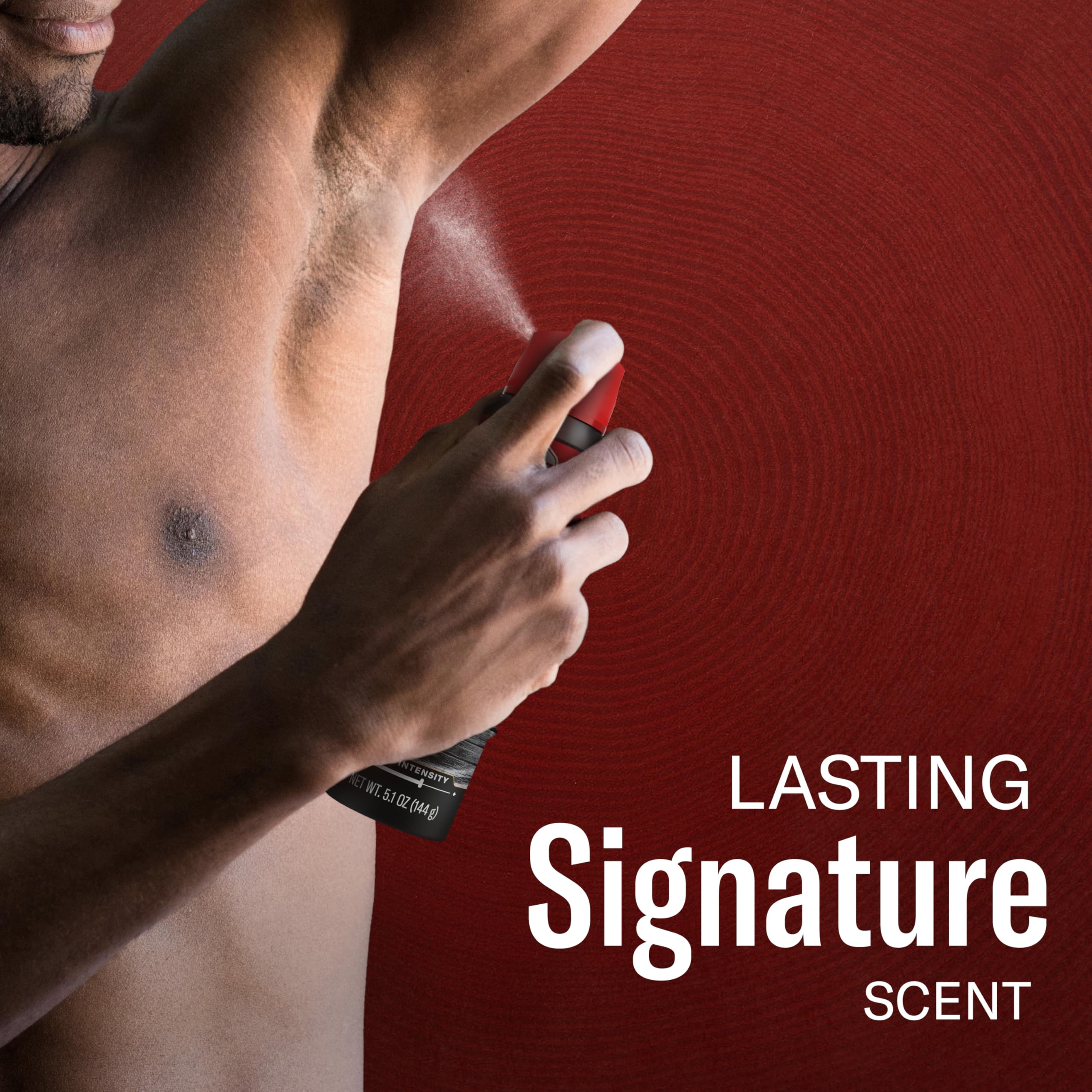 Old Spice body spray easy application cap-shot for fast coverage.