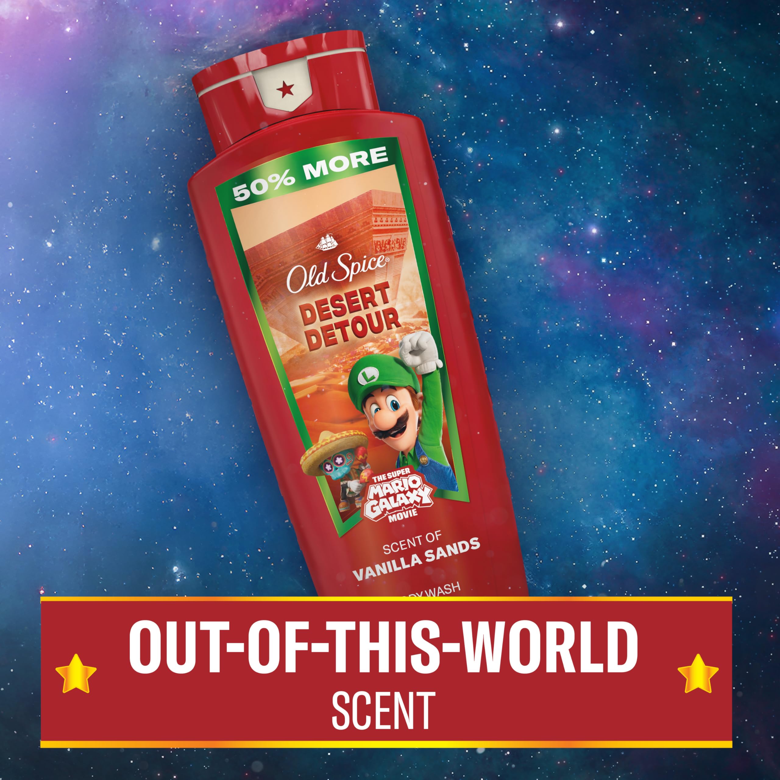 Old Spice body wash bottle with pump for 24/7 Shower Fresh experience.