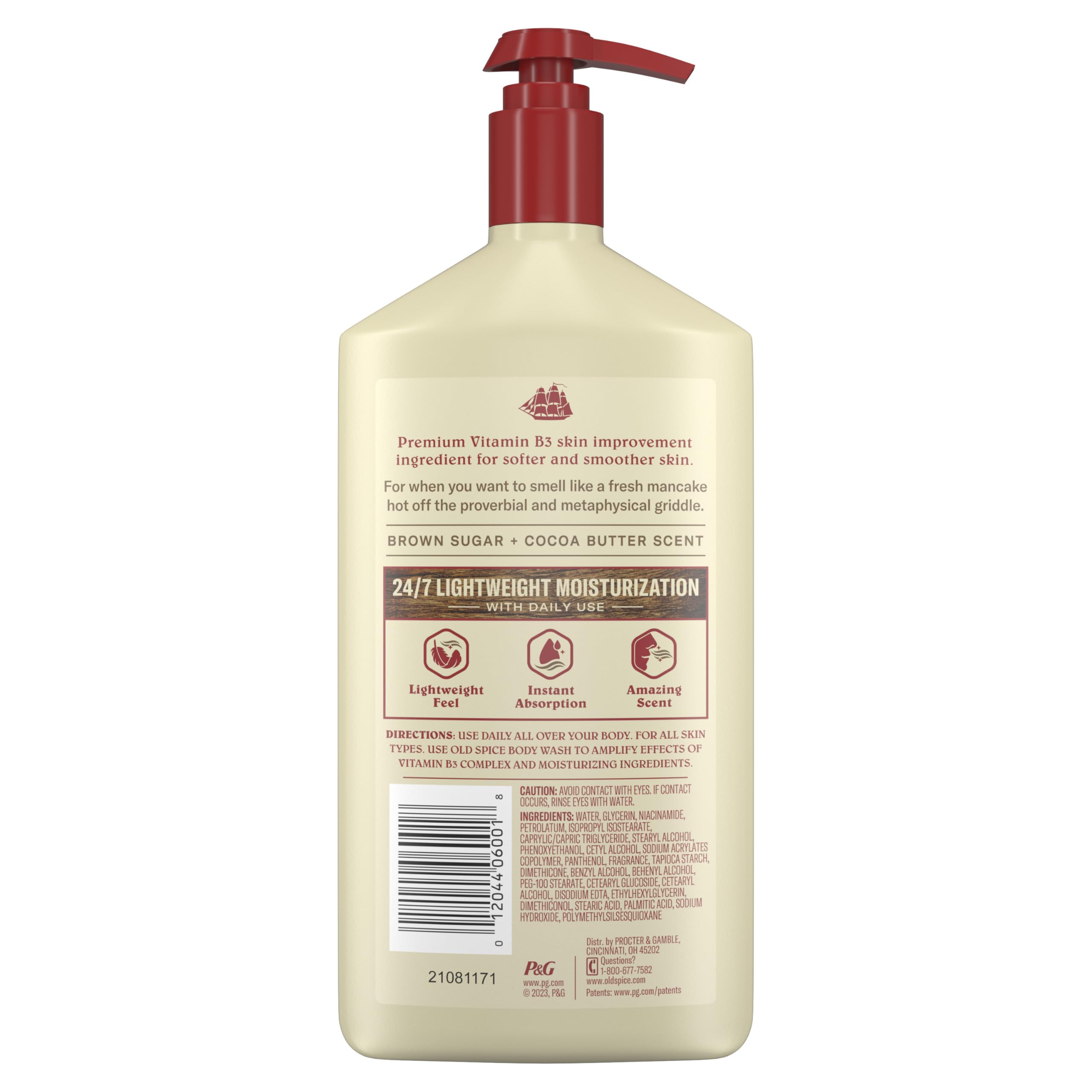 Close-up of the Old Spice bottle cap indicating easy pump application