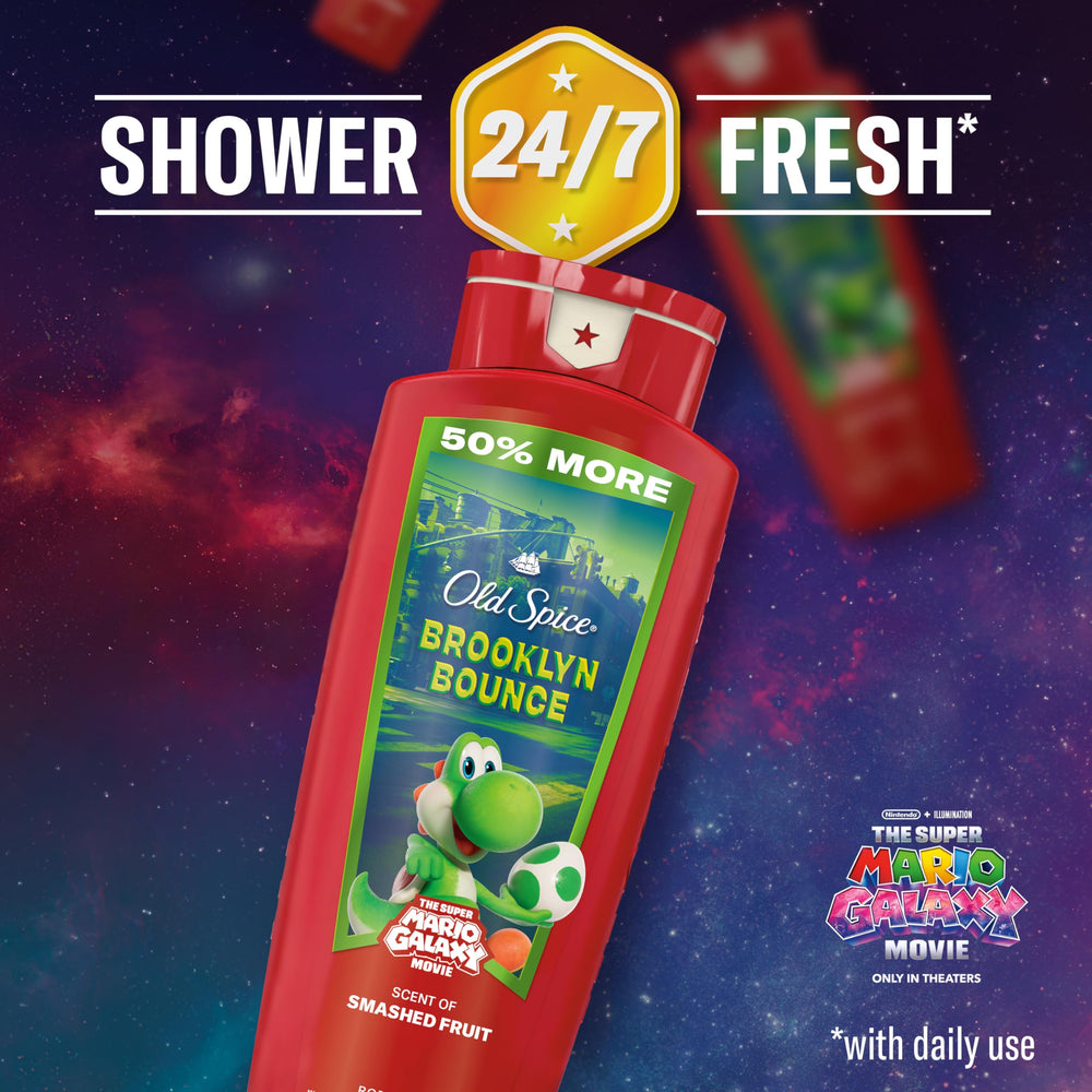 Old Spice Brooklyn Bounce 24-7 Shower Fresh keeps you feeling clean throughout the day.