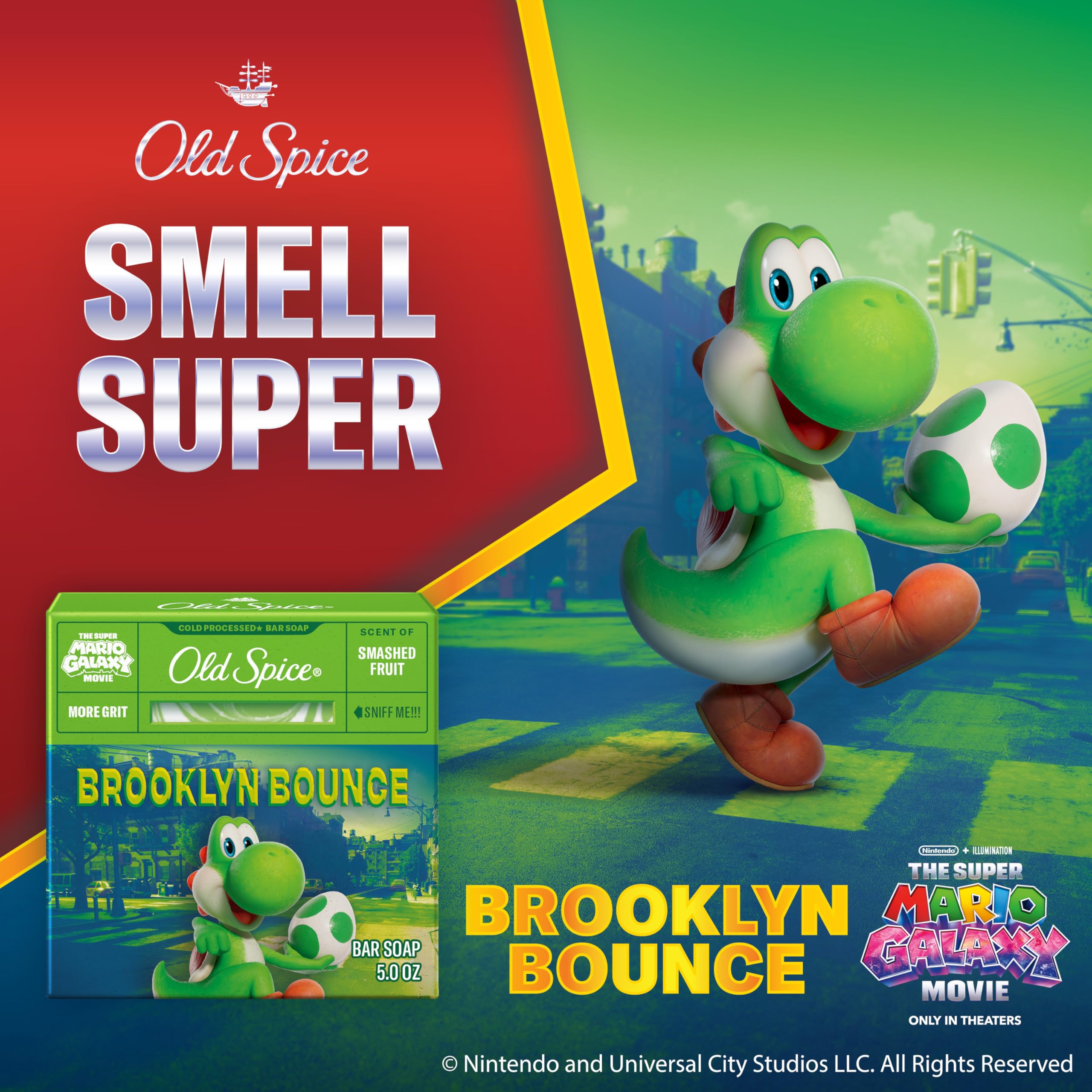 Old Spice Brooklyn Bounce bar soap lathering on skin for a refreshing cleanse.