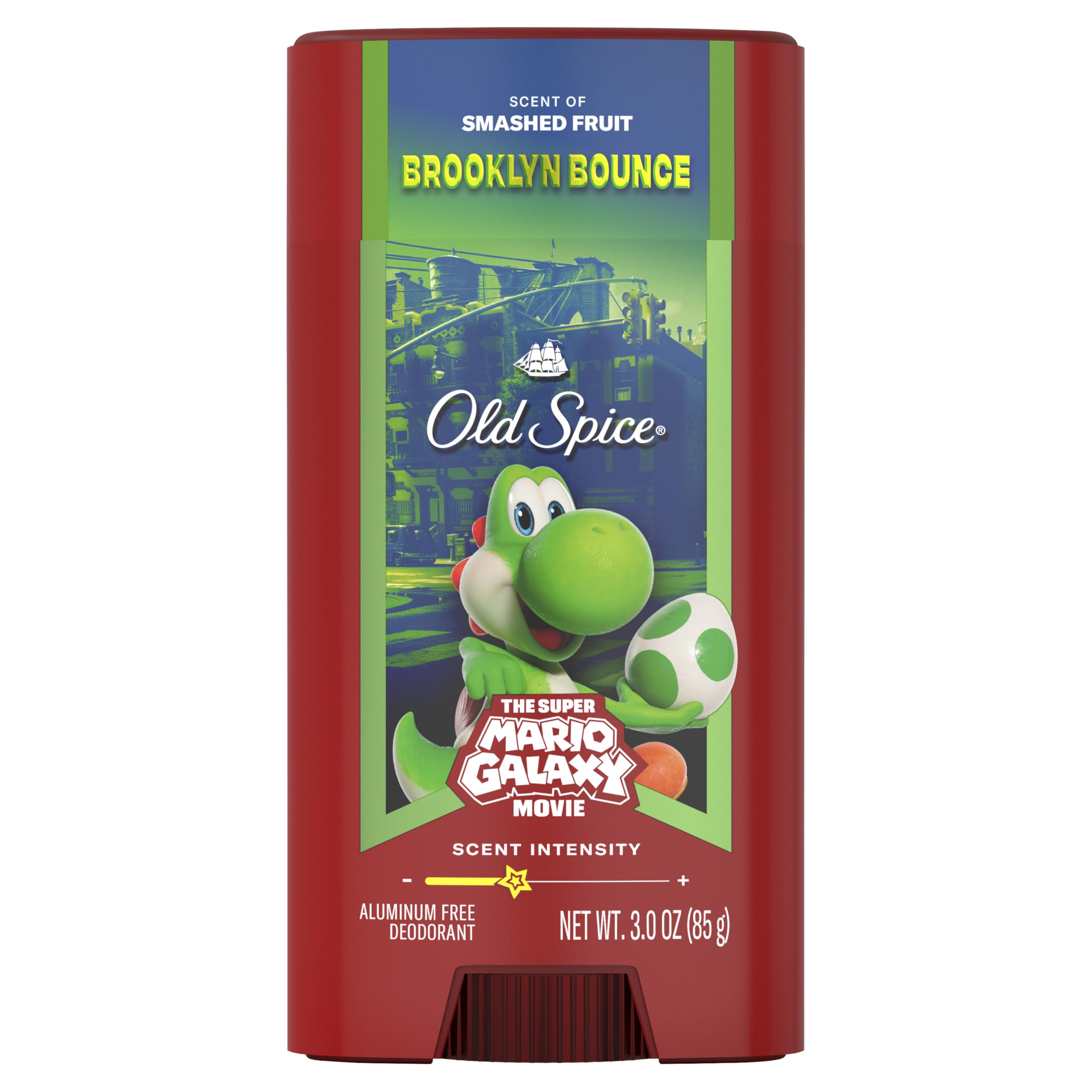 Old Spice Brooklyn Bounce deodorant stick front view for all-day freshness and odor protection.