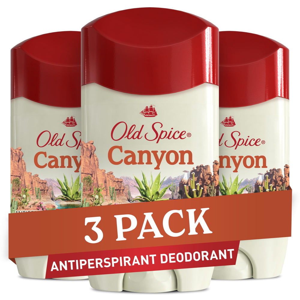 Old Spice Canyon Aloe bottle delivers all-day freshness for everyday confidence.
