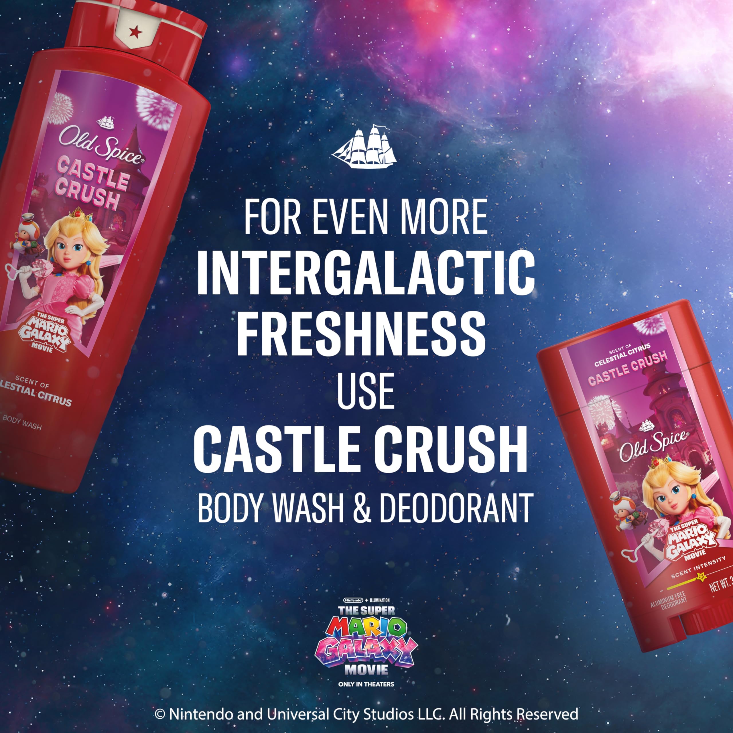 Old Spice Castle Crush is sulfate-free and plant-based for everyday use.
