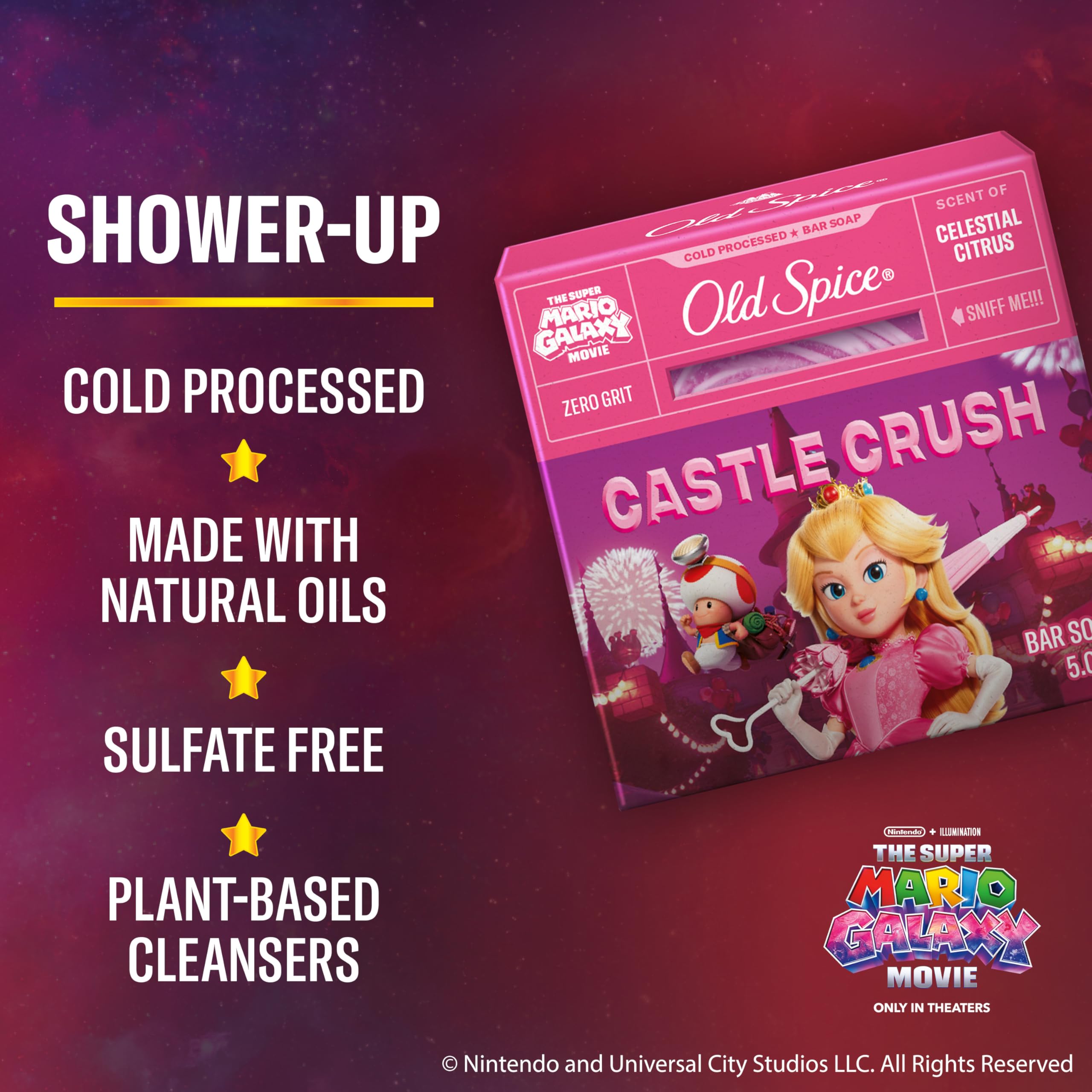 Old Spice Castle Crush bar soap submerged in water demonstrates rich lather.