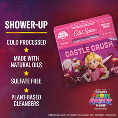 Old Spice Castle Crush bar soap submerged in water demonstrates rich lather.