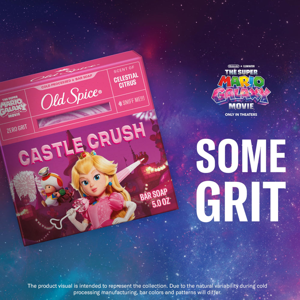 Old Spice Castle Crush features zero grit for smooth-feeling skin.