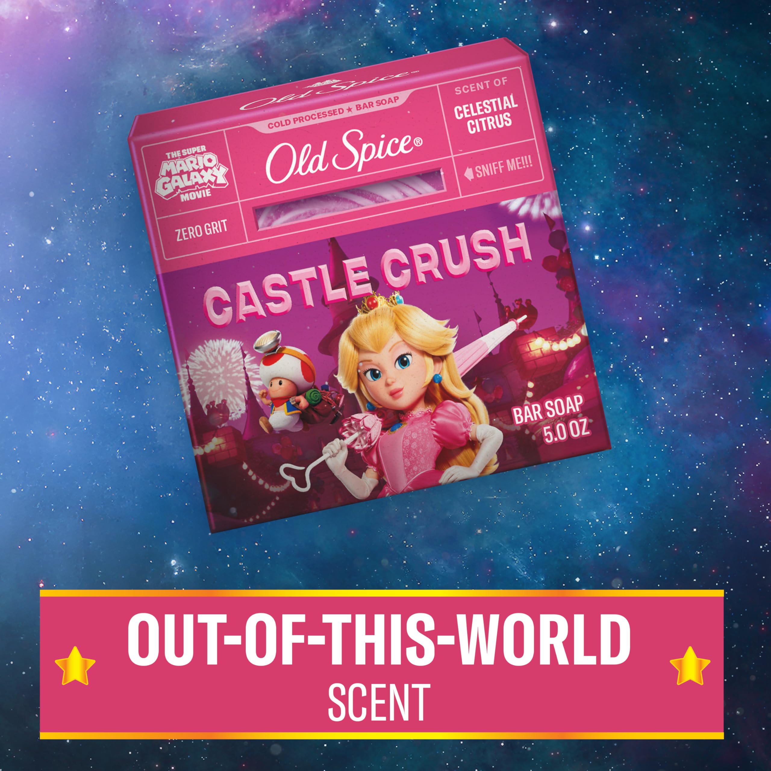 Old Spice Castle Crush bar foams into a creamy lather during showers.