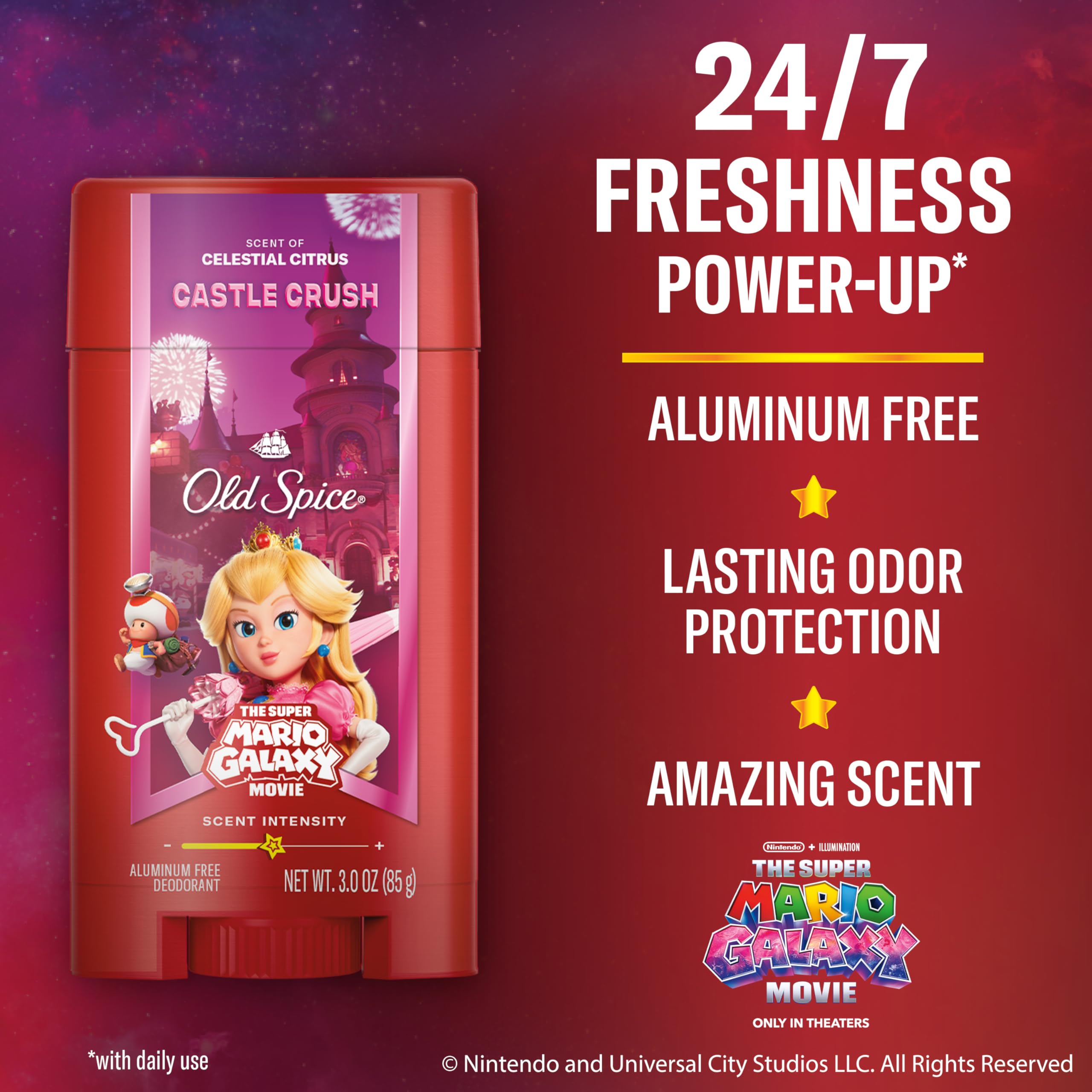 Old Spice Celestial Citrus scent keeps you smelling fresh throughout the day.