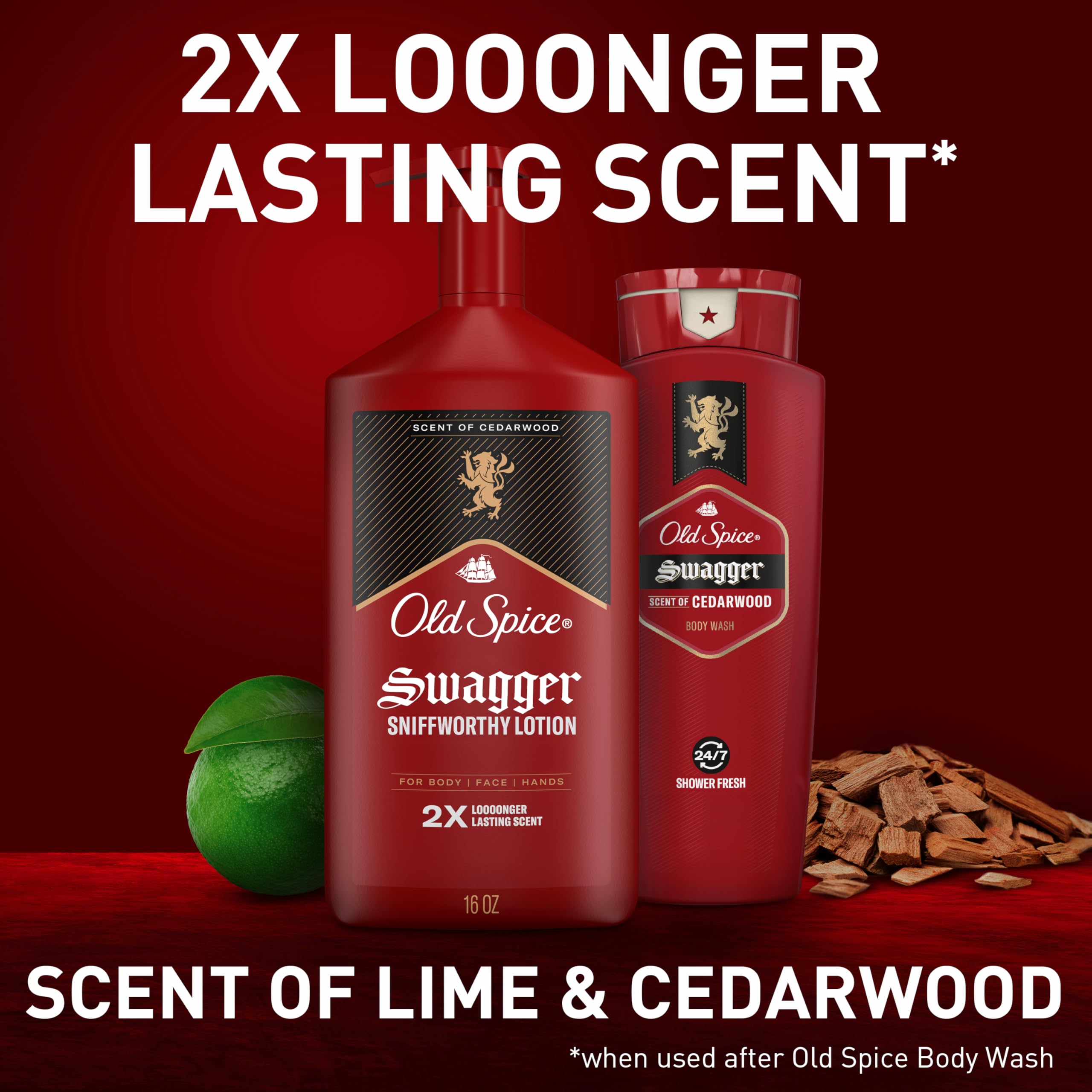 Old Spice daily-use application on face and body.
