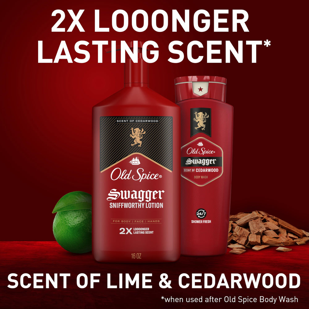 Old Spice daily-use application on face and body.