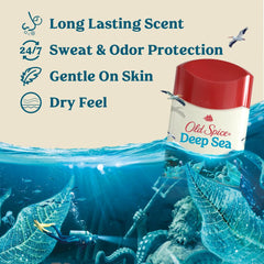 Old Spice Deep Sea cap close-up shows secure seal for all-day protection.