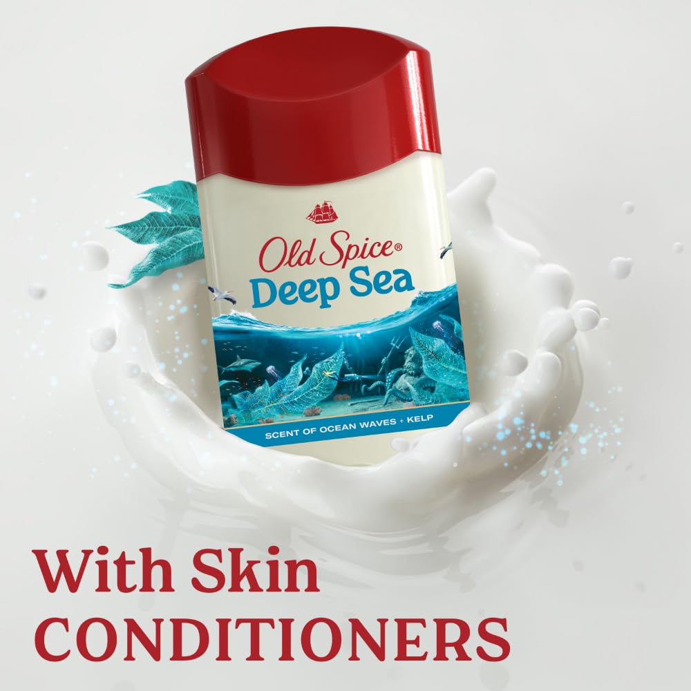 Old Spice Deep Sea texture close-up hints premium formula.