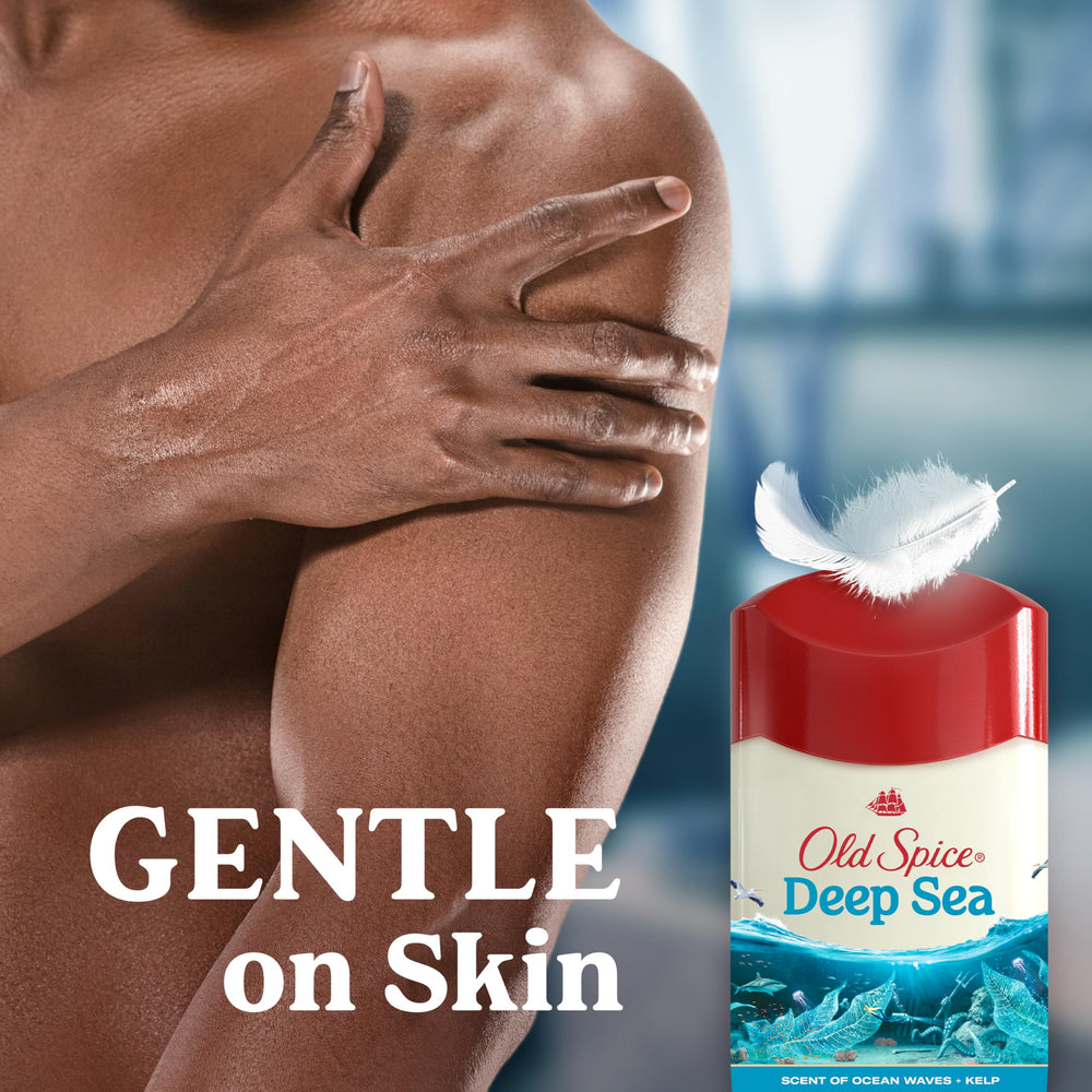 Old Spice Deep Sea waves image conveys long lasting ocean inspired scent
