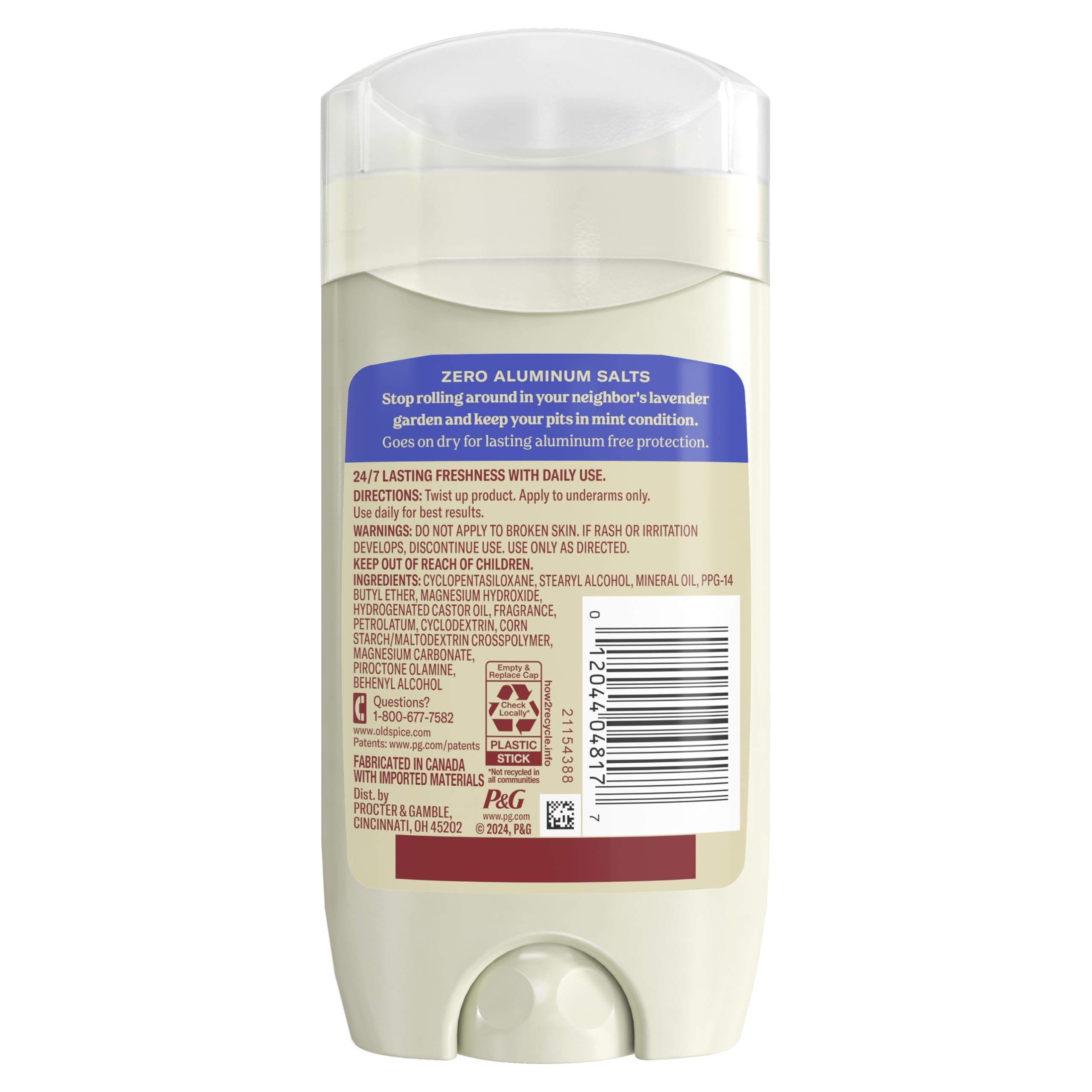 Old Spice deodorant-application-arm-closeup demonstrating easy glide and everyday application.
