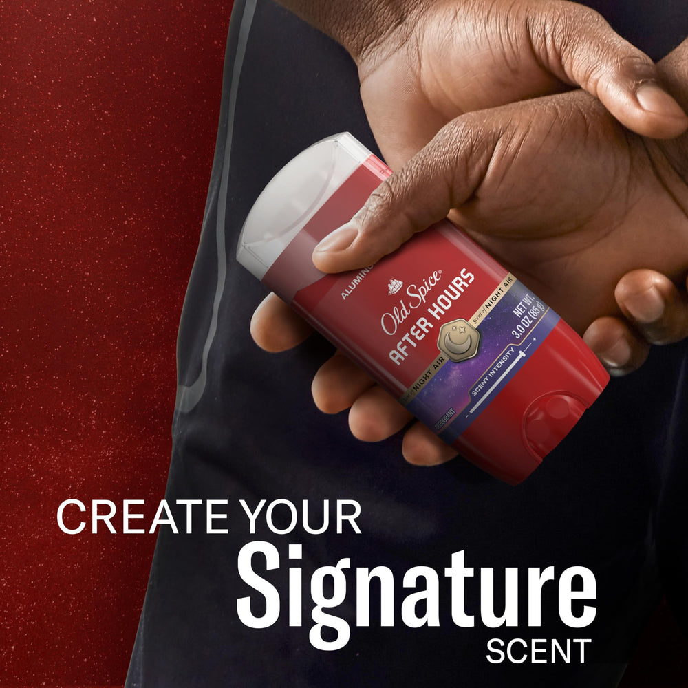Old Spice deodorant application shown from multiple angles.
