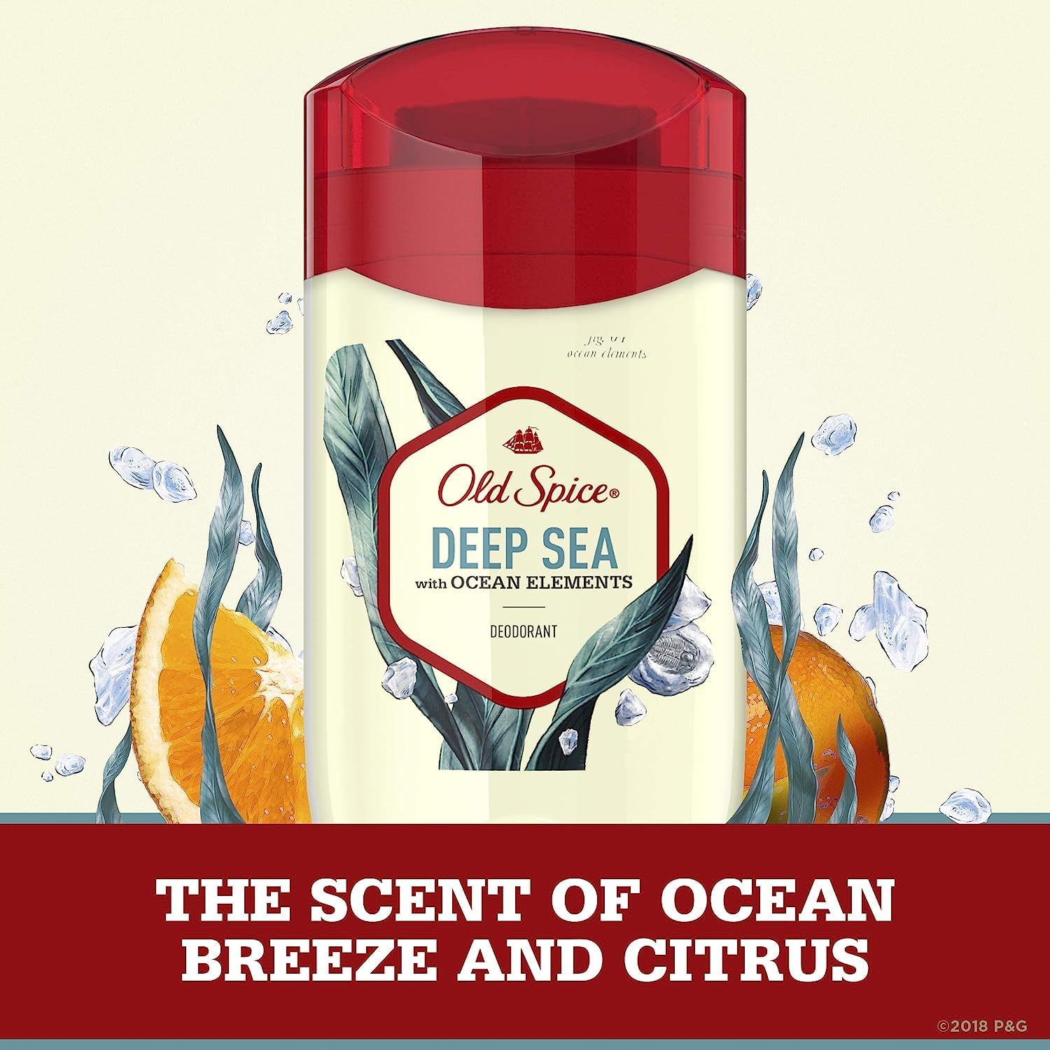 Applying Old Spice Deep Sea deodorant for daily odor control.