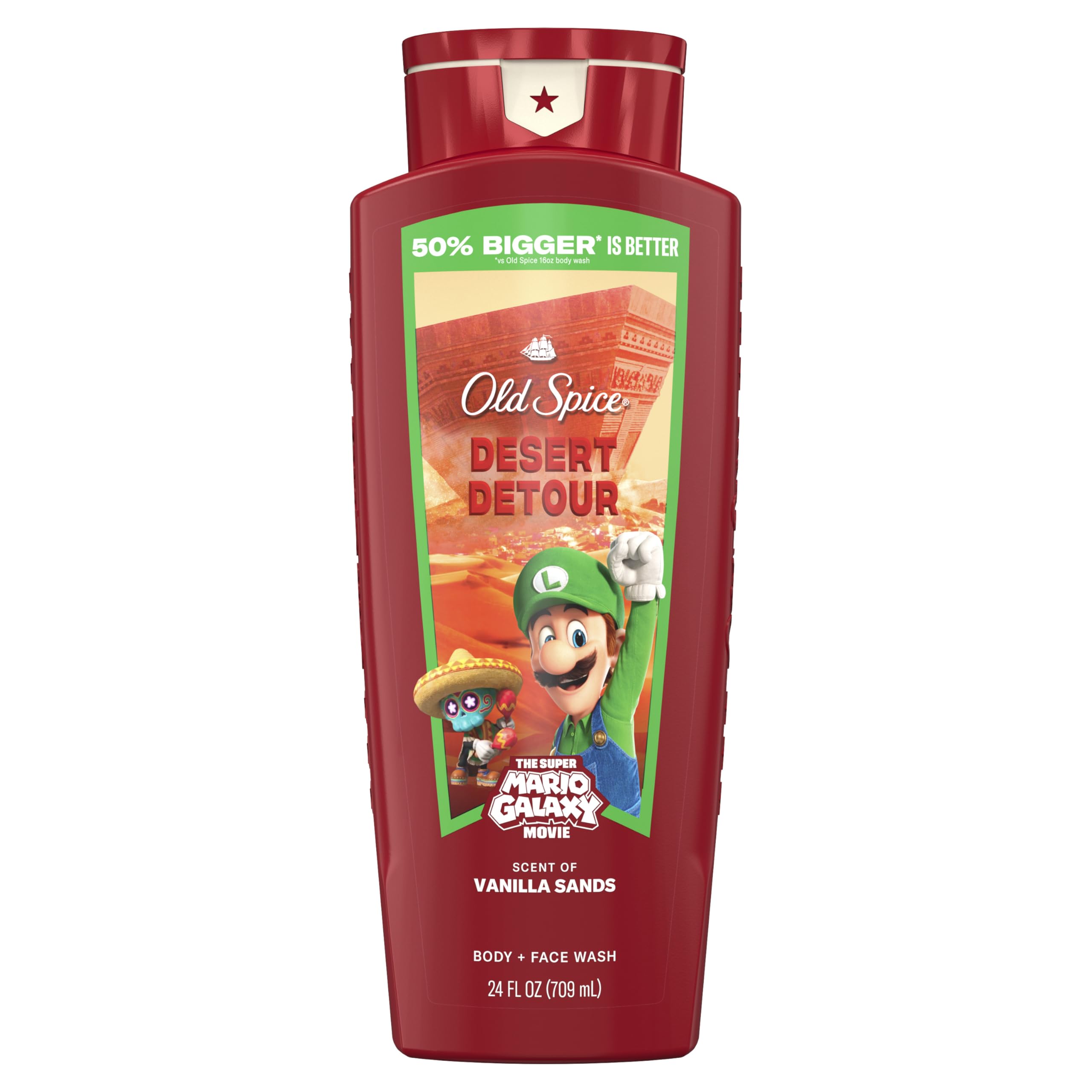 Old Spice Desert Detour body wash bottle delivering daily freshness.