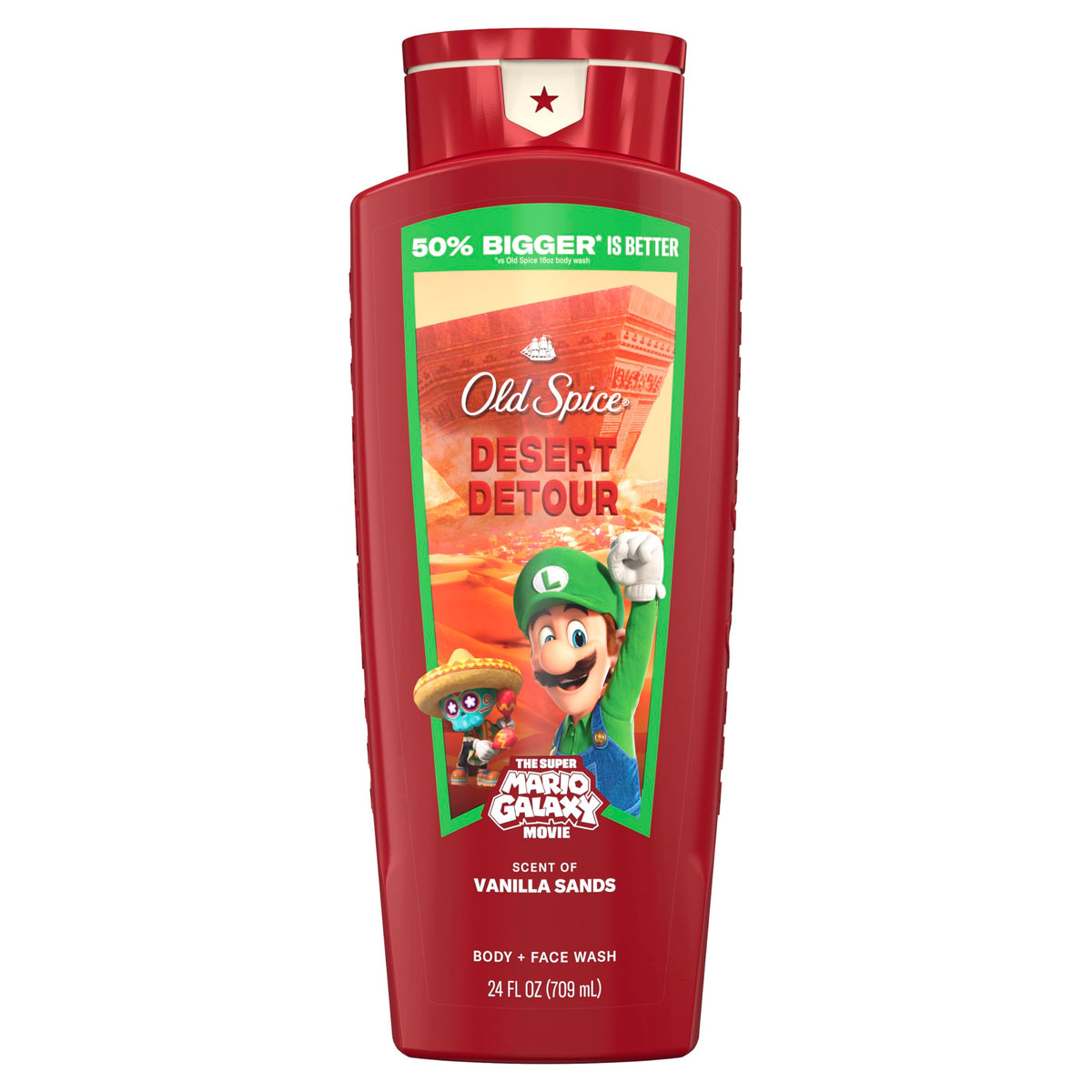 Old Spice Desert Detour body wash bottle delivering daily freshness.