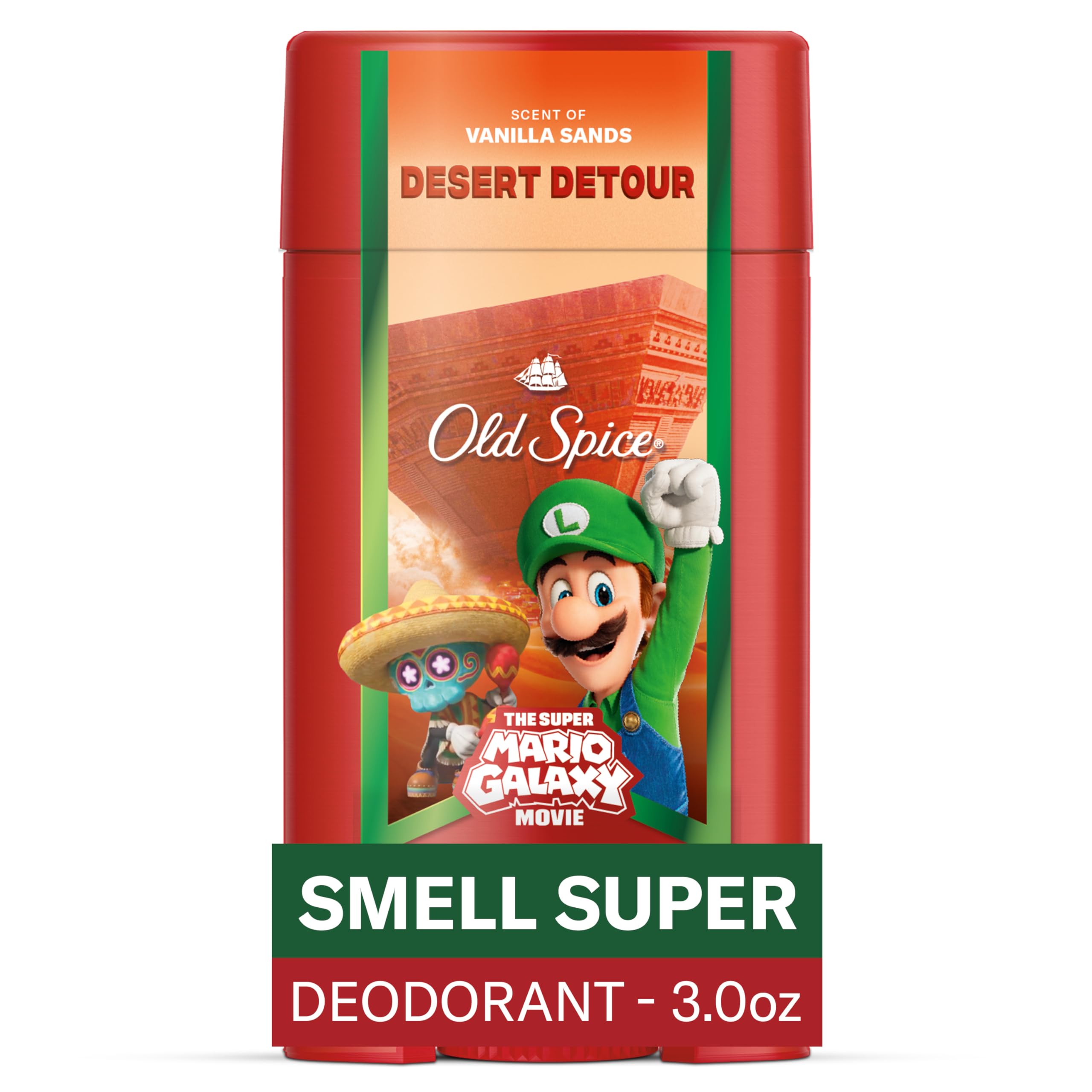 Old Spice Desert Detour stick with Vanilla Sands scent for daily freshness.