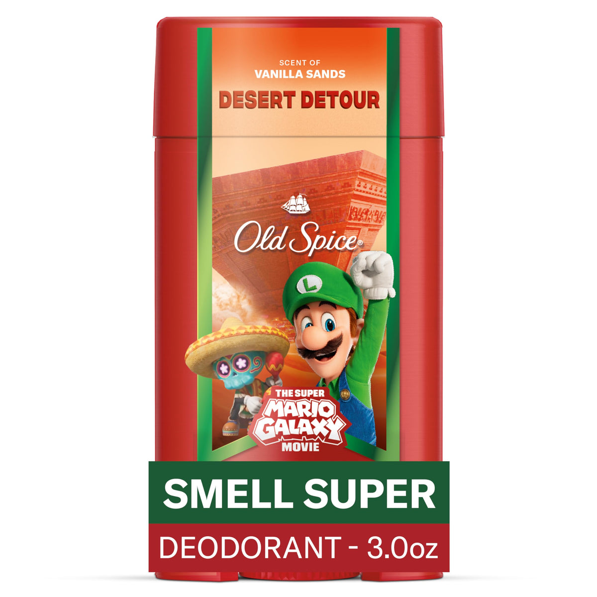Old Spice Desert Detour stick with Vanilla Sands scent for daily freshness.