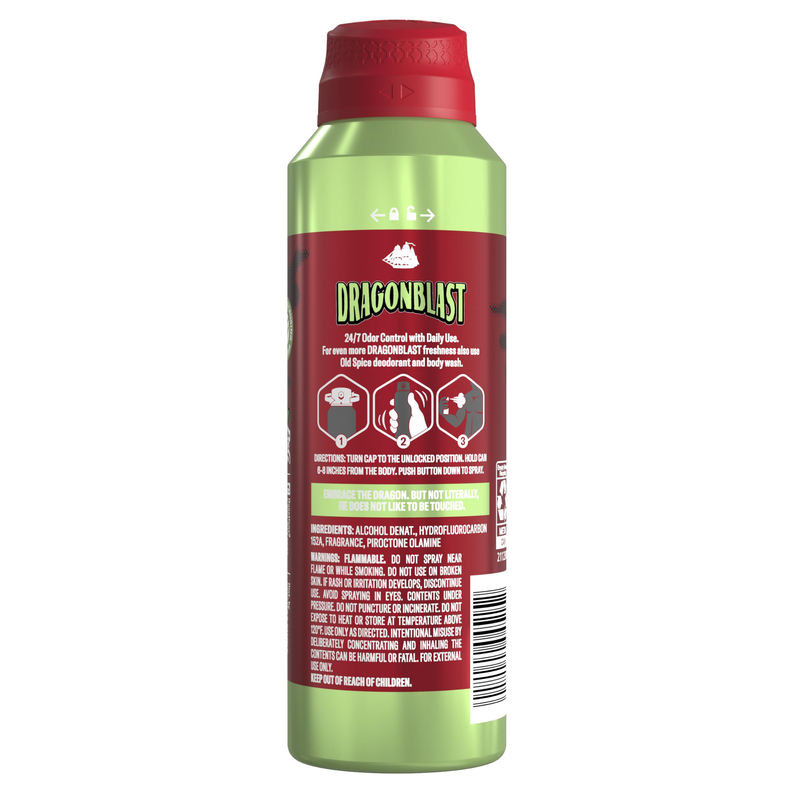 Old Spice Dragonblast on-the-go pack image suggests easy travel and daily use.