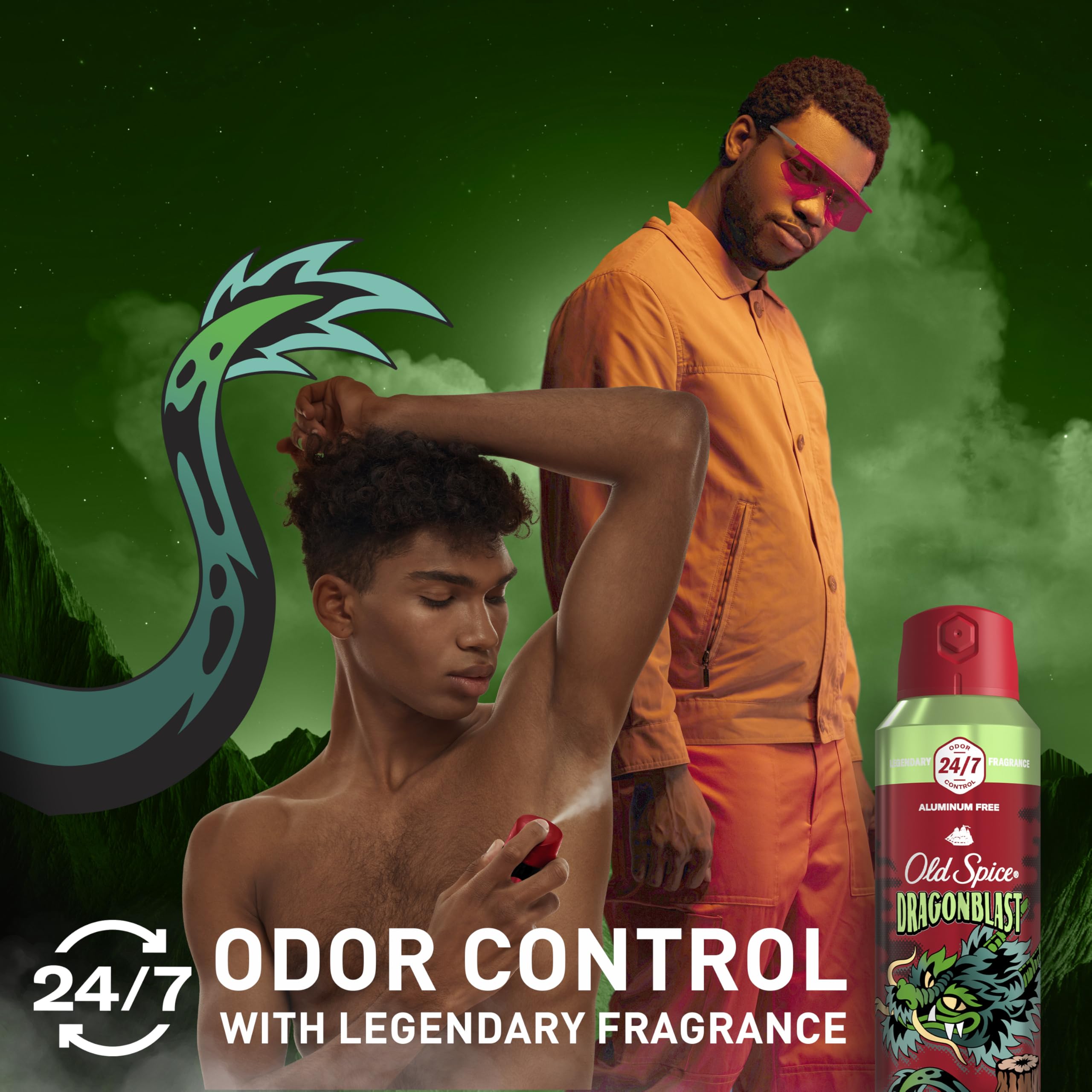 Old Spice Dragonblast 3-pack box image shows value and portability for travel.