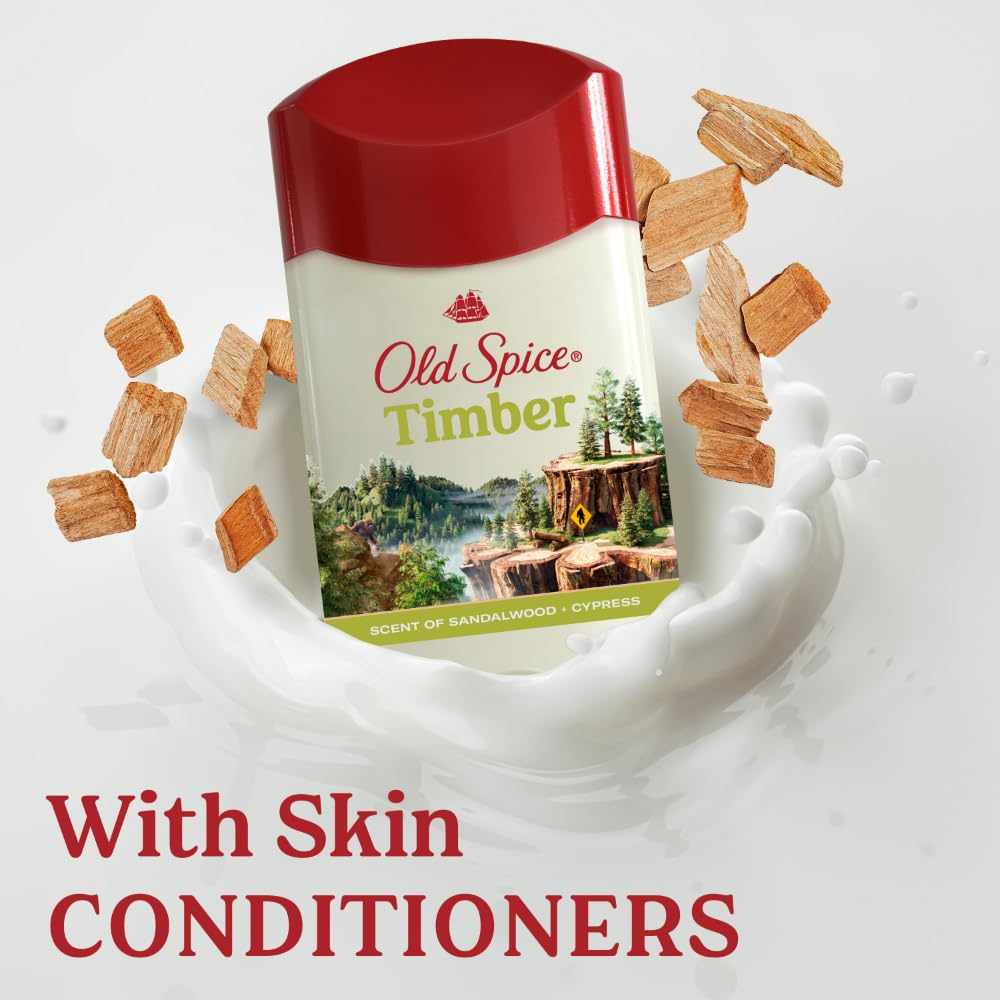 Old Spice Dry Feel cypress label hints outdoor freshness.