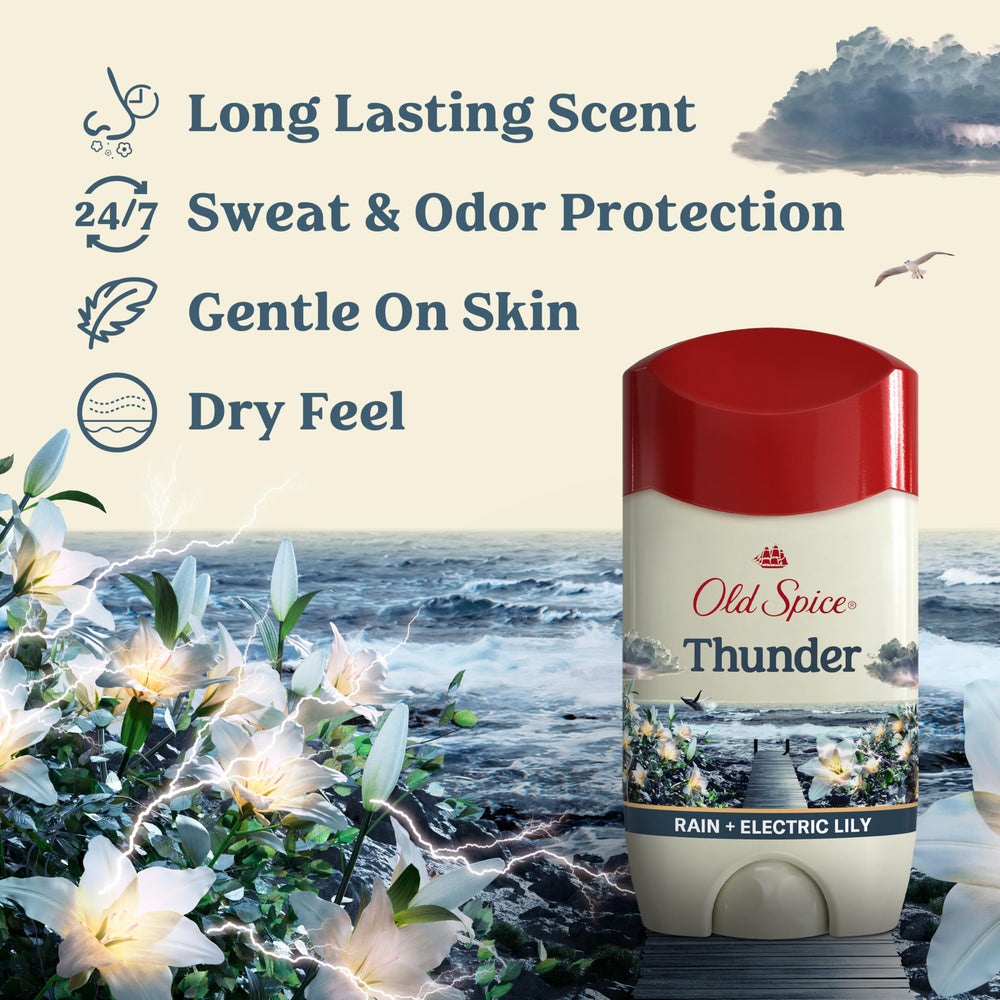 Old Spice Dry Feel stick application close-up showing smooth glide