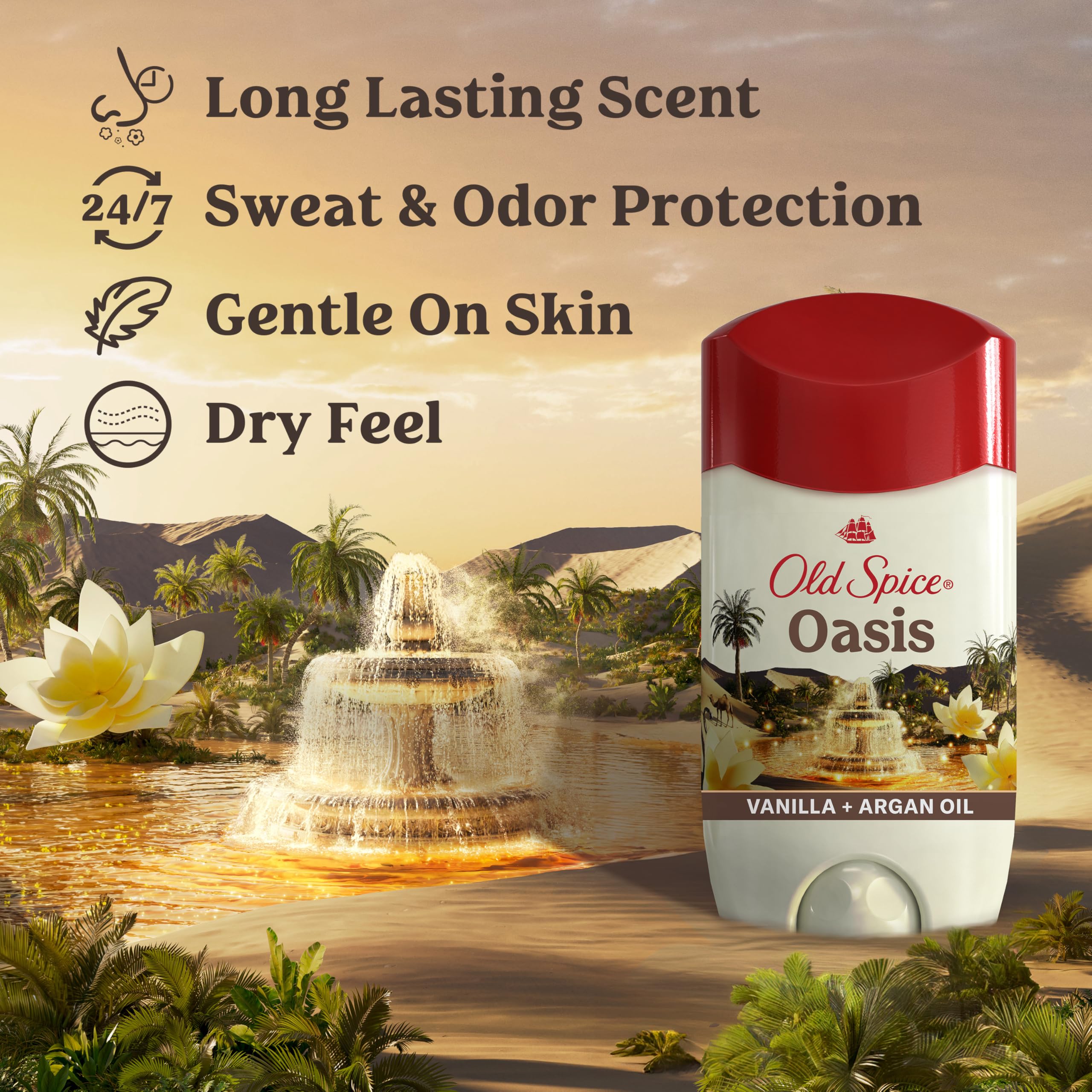 Old Spice Dry Feel stick in use for smooth daily glide