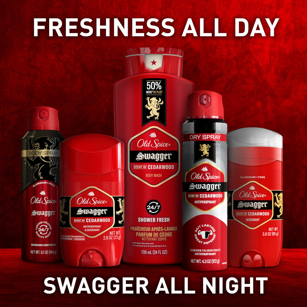 Old Spice Dry underarm finish leaves no residue.