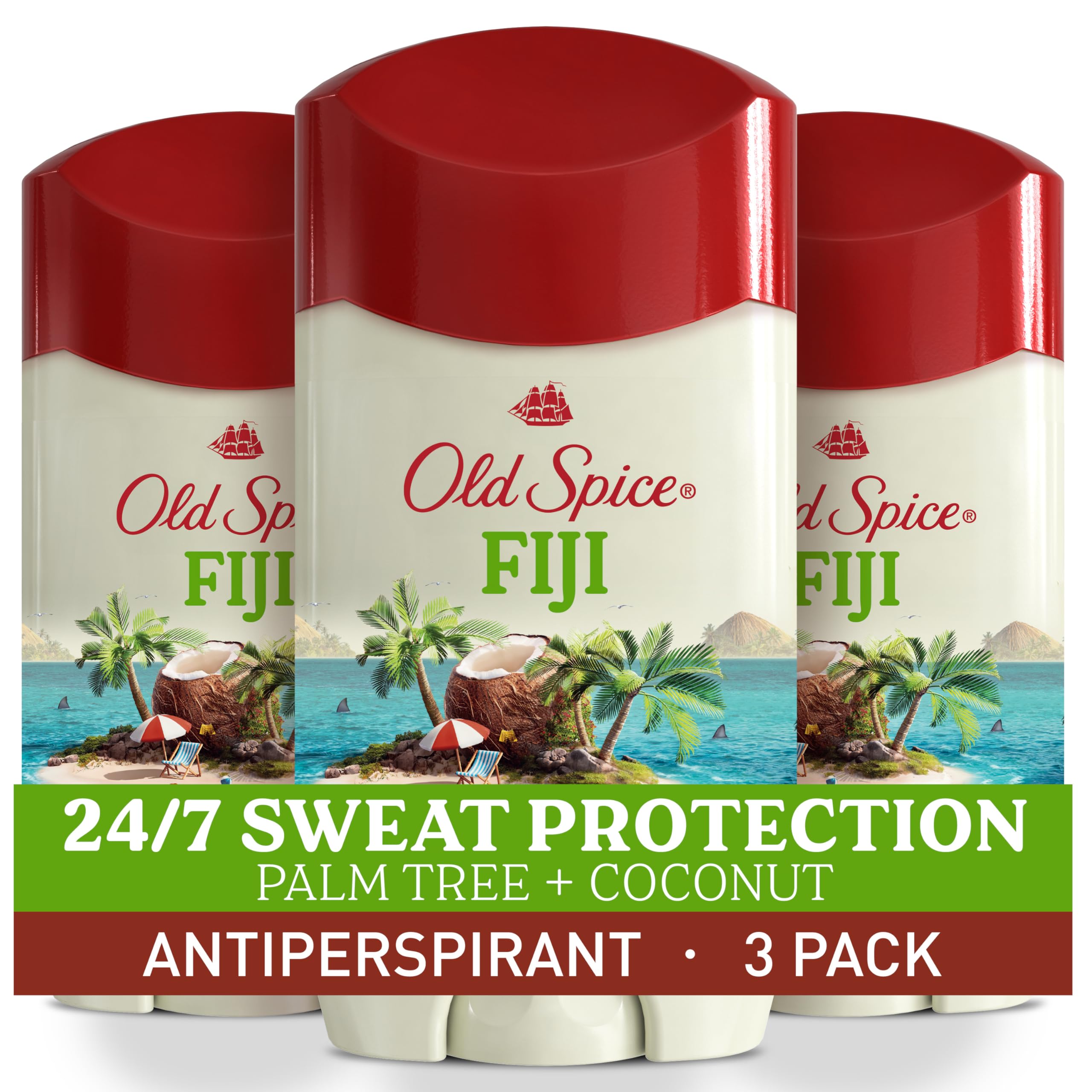 Old Spice Fiji bottle front view for all-day freshness.