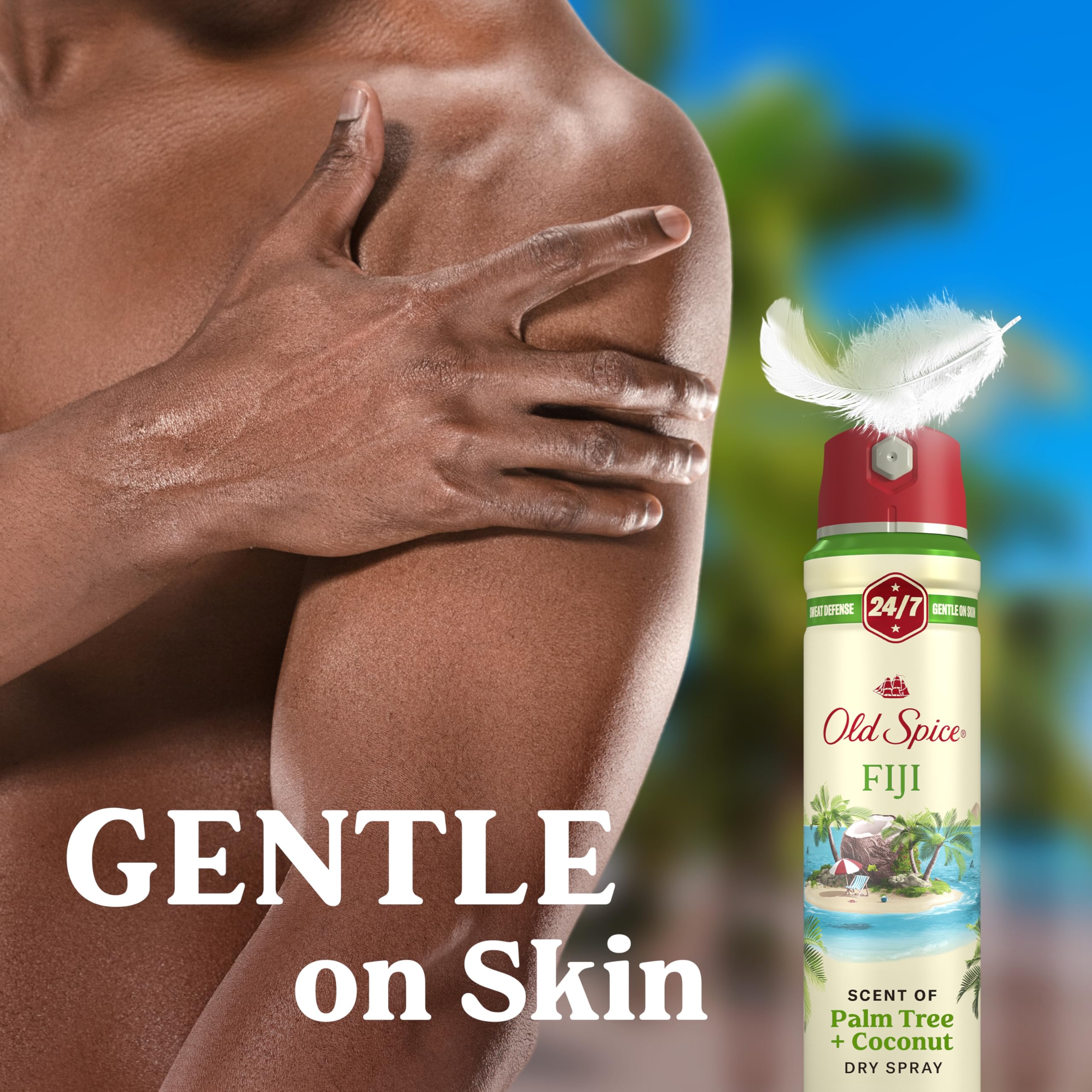 Close-up of Fiji scent notes: coconut and palm.