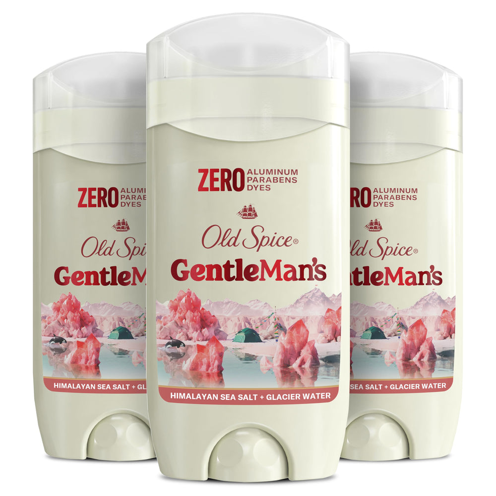 Old Spice GentleMan's aluminum-free deodorant 3-pack front view for daily freshness